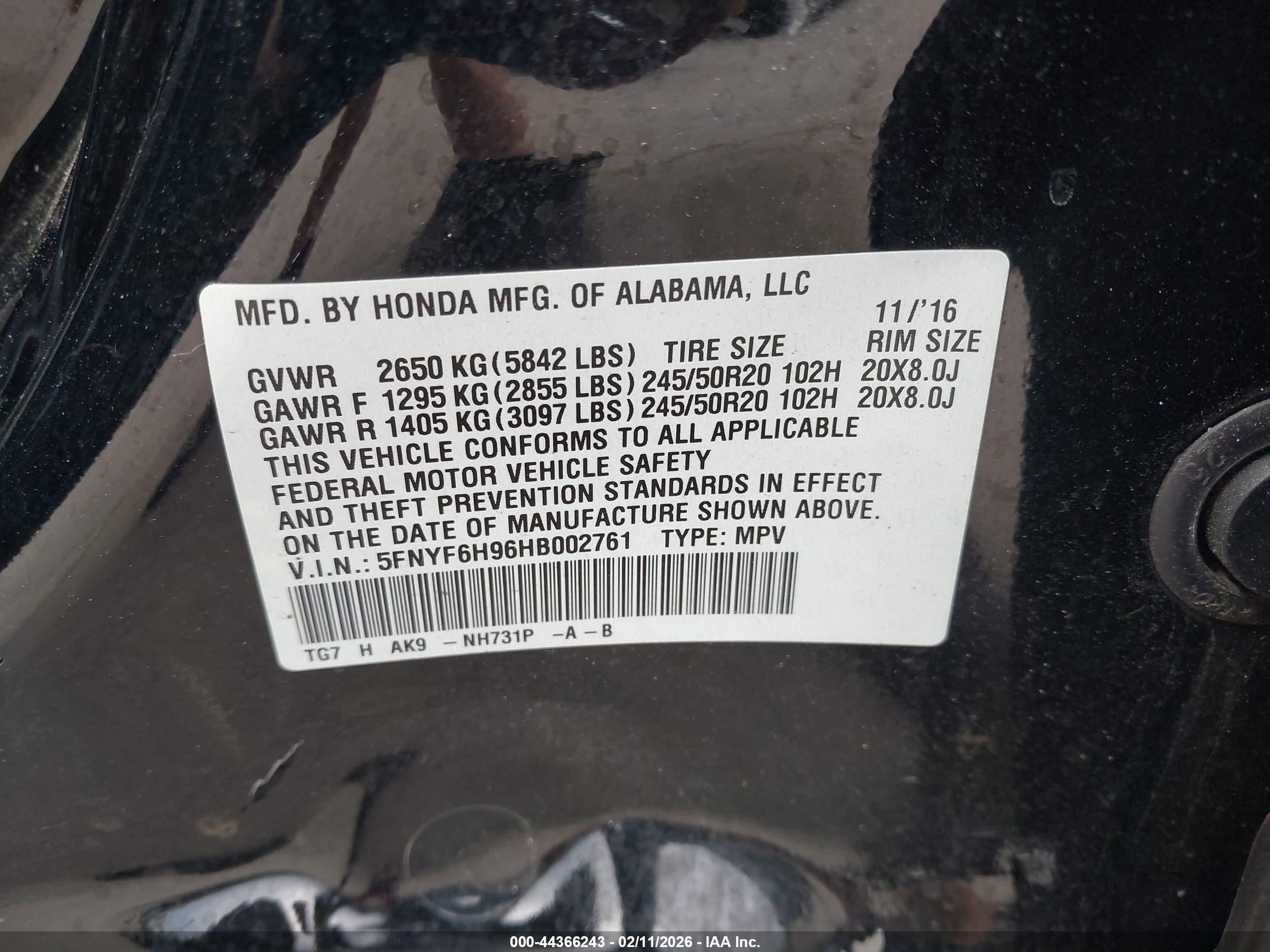 HONDA PILOT image 9