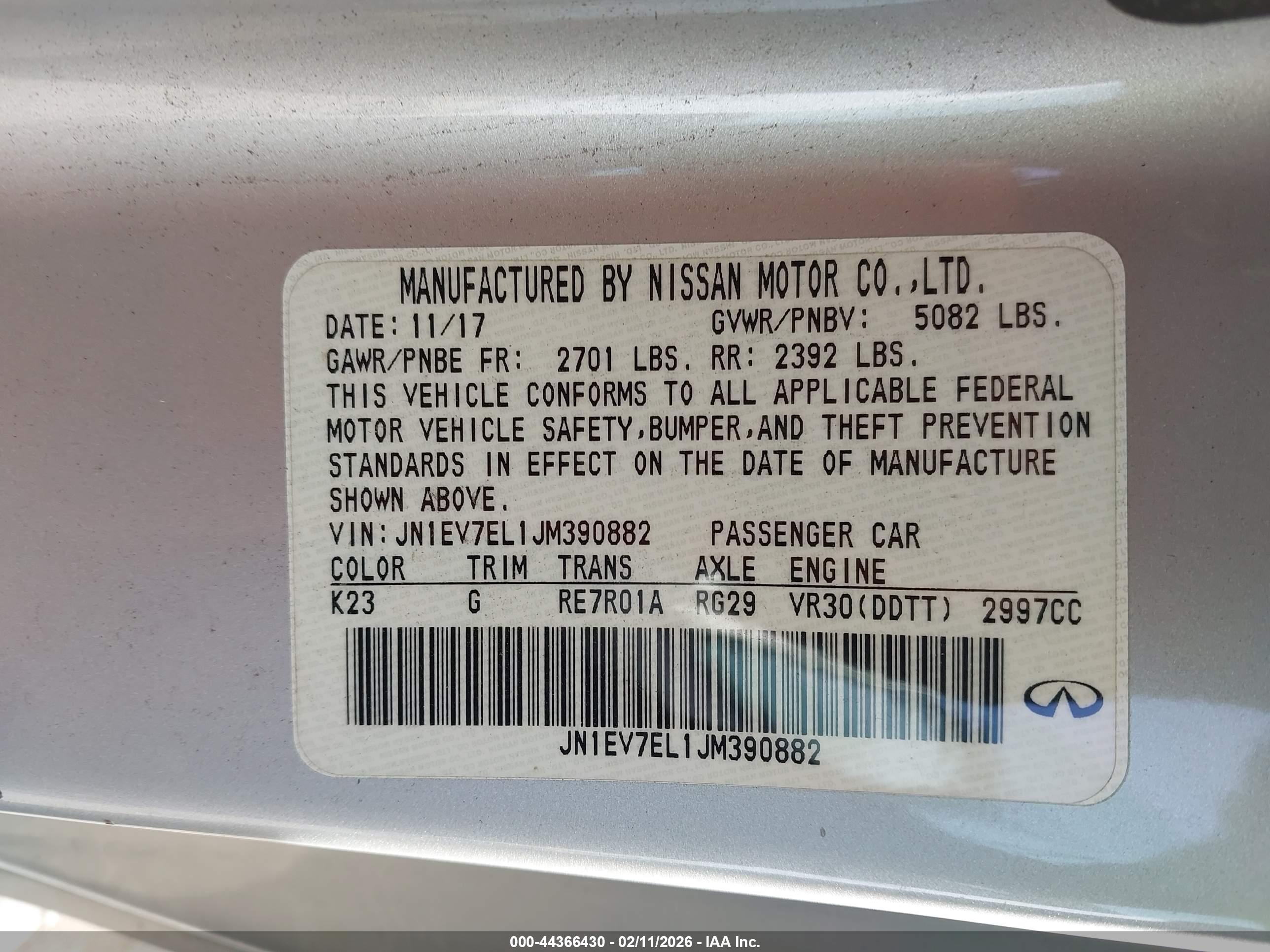 INFINITI Q60 image 9
