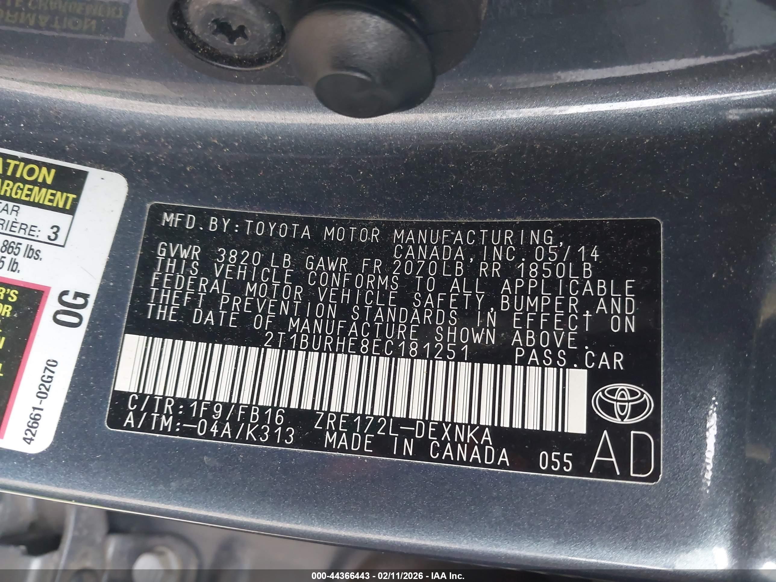 TOYOTA COROLLA image 9