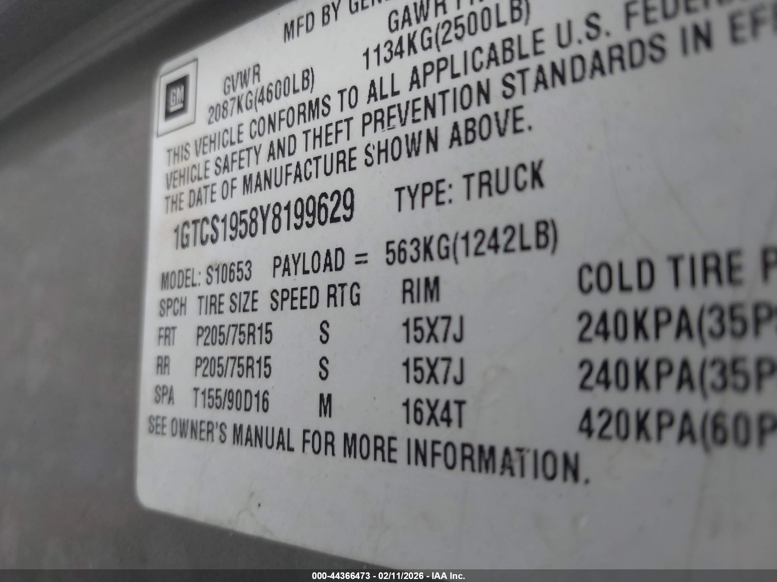 GMC SONOMA image 9