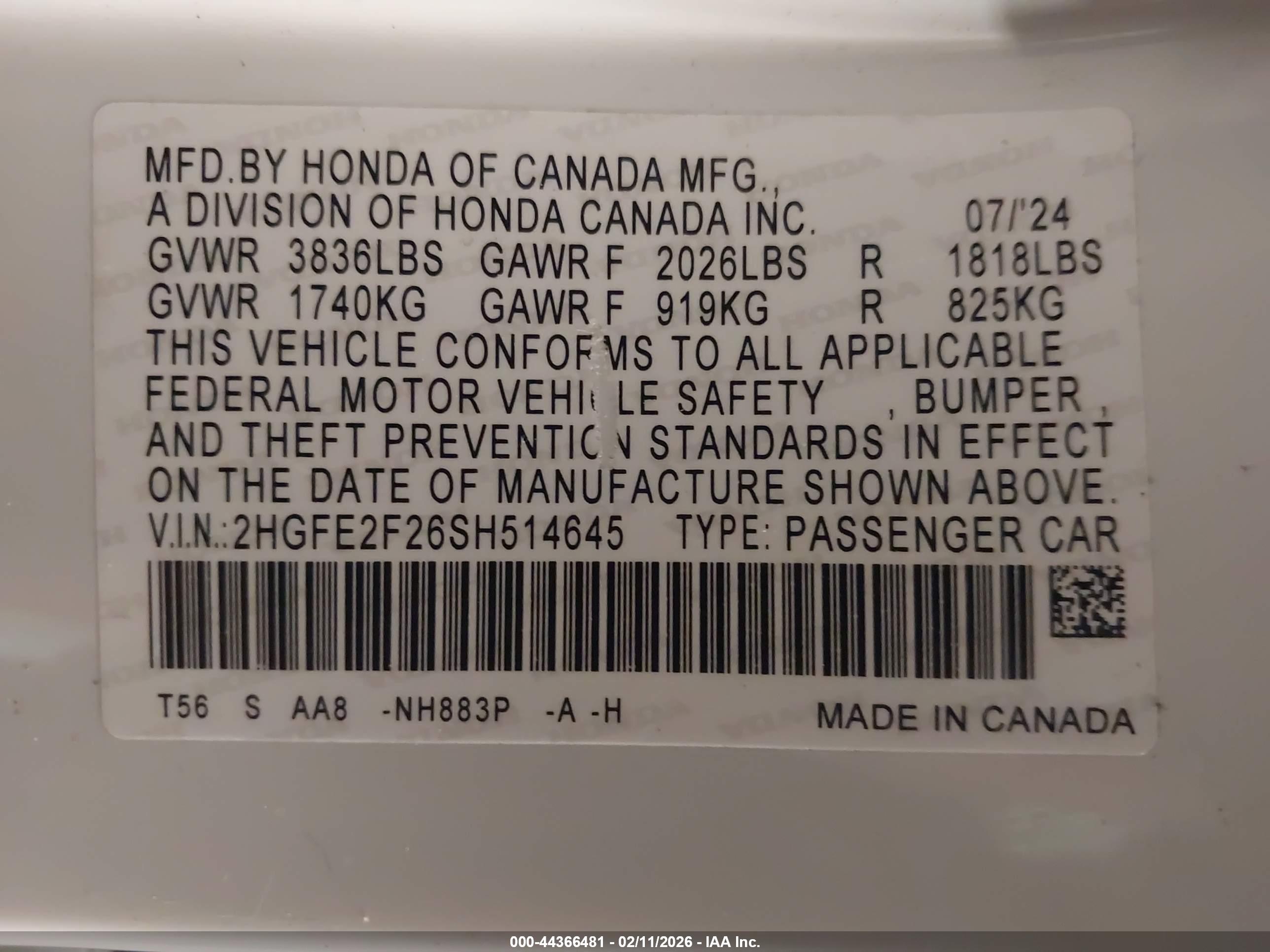 HONDA CIVIC image 9