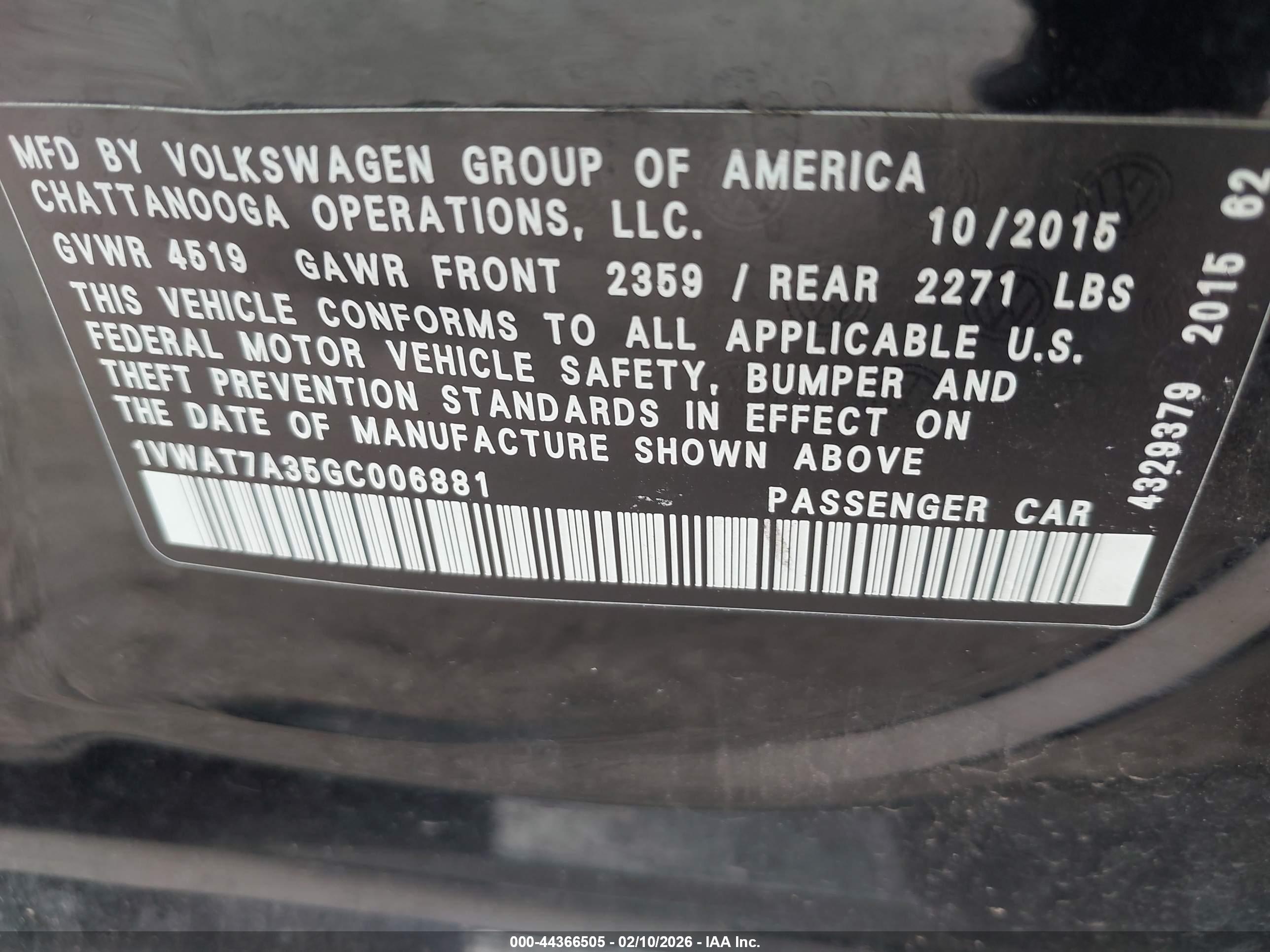 VOLKSWAGEN PASSAT image 9