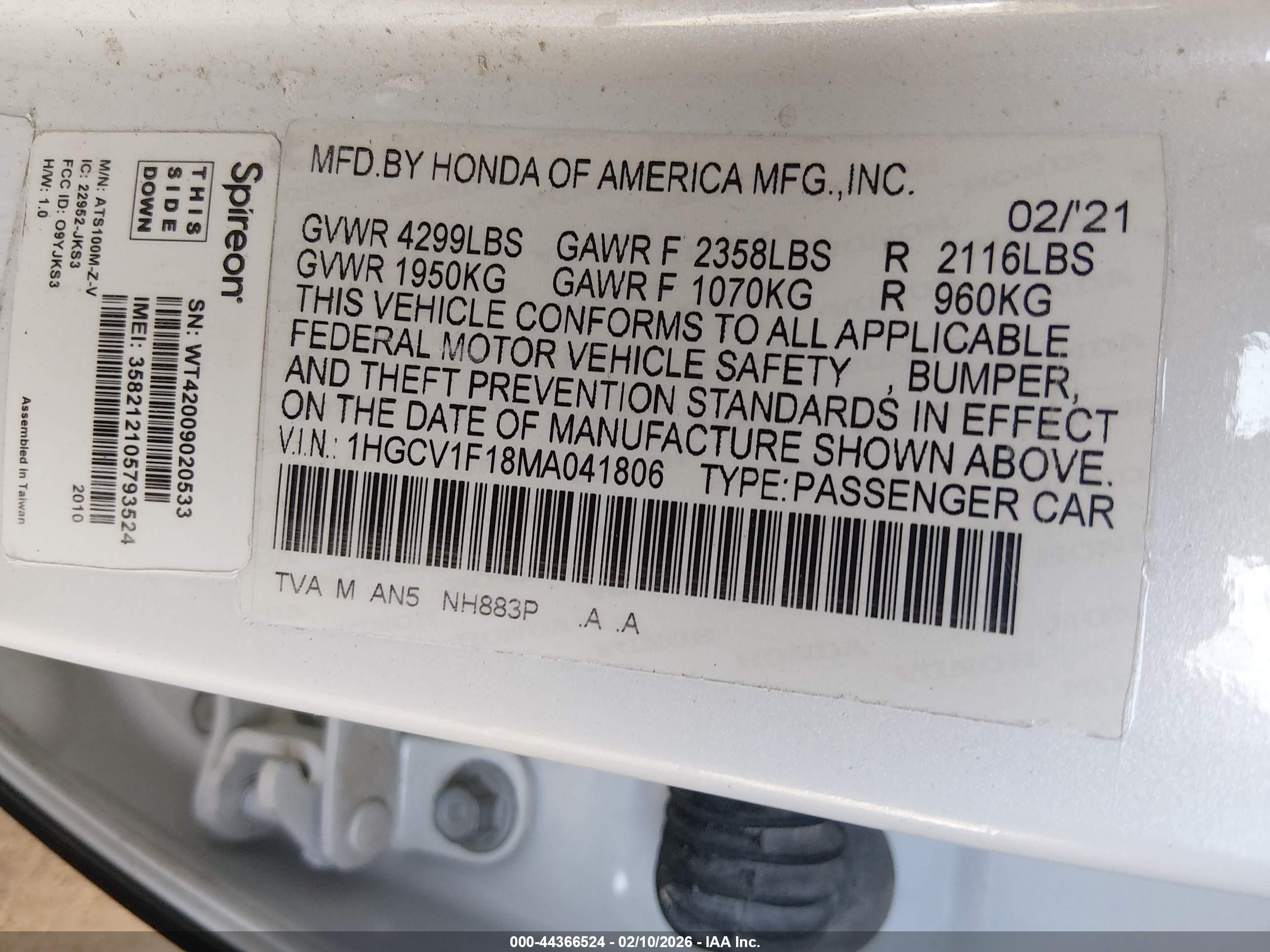 HONDA ACCORD image 9