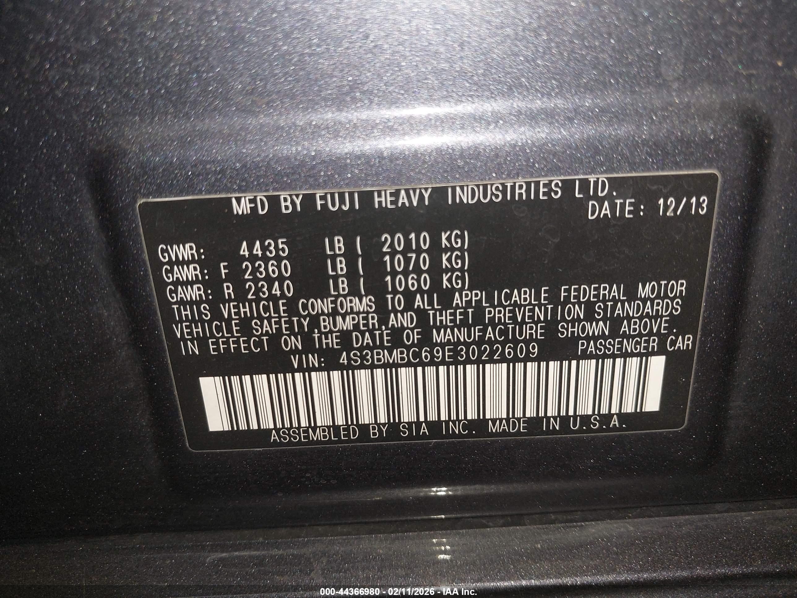 SUBARU LEGACY image 9