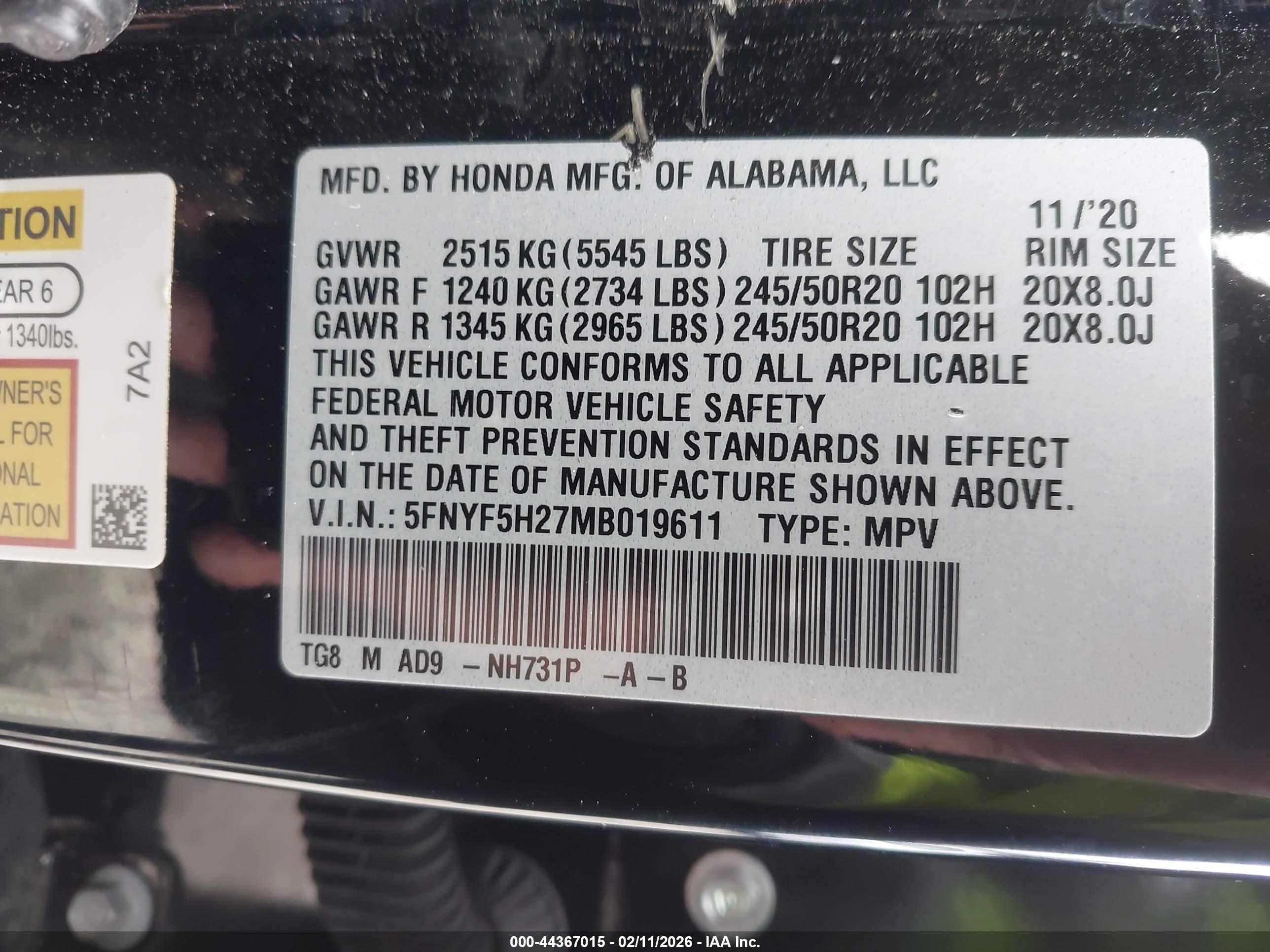 HONDA PILOT image 9