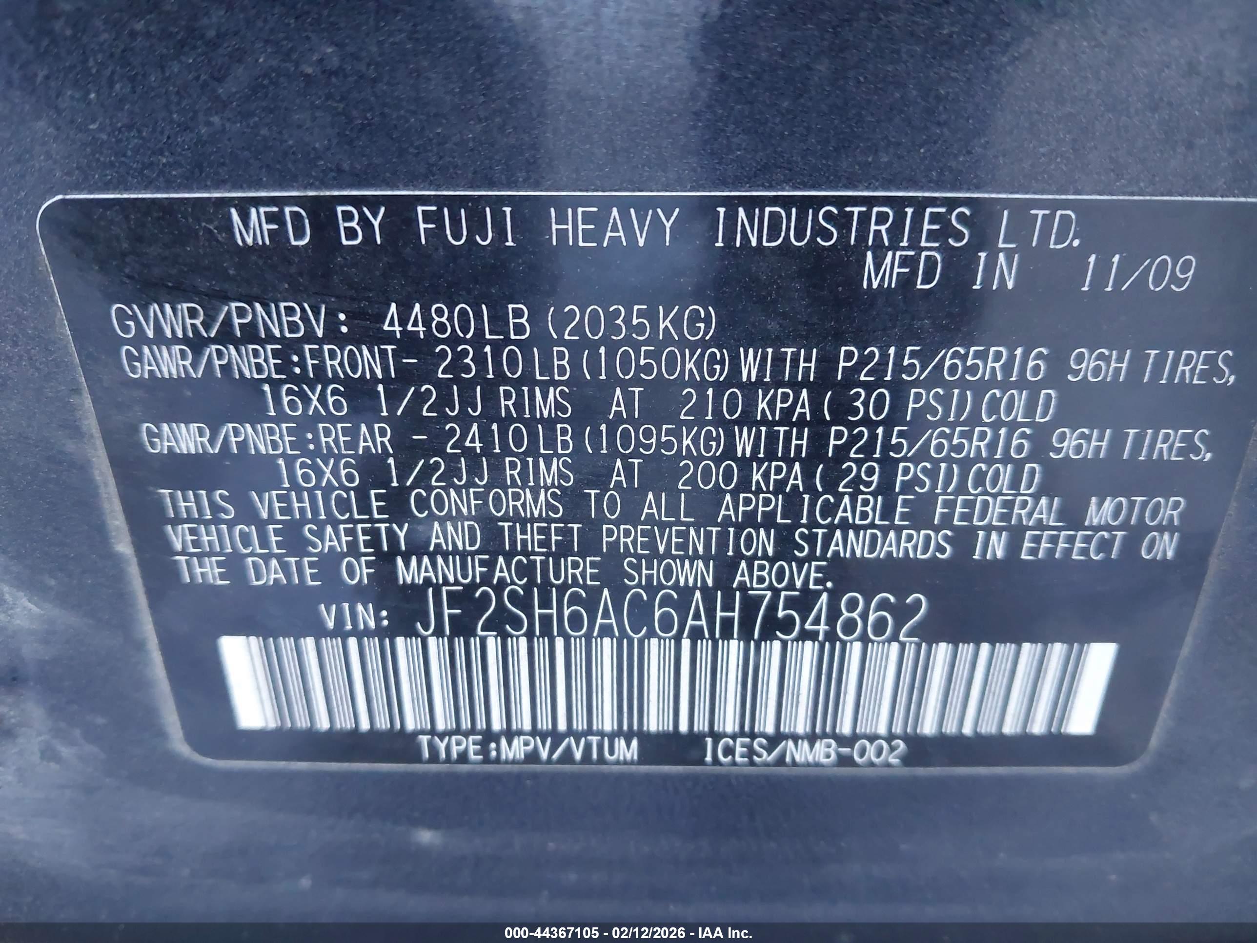 SUBARU FORESTER image 9