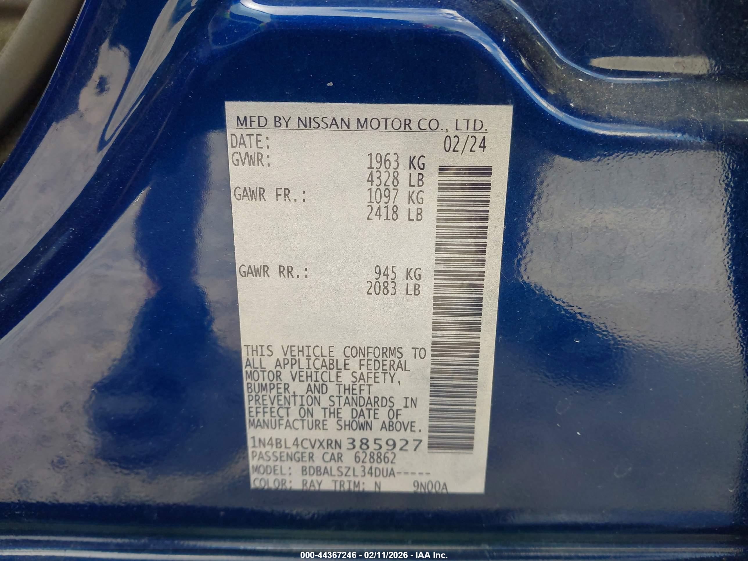NISSAN ALTIMA image 9