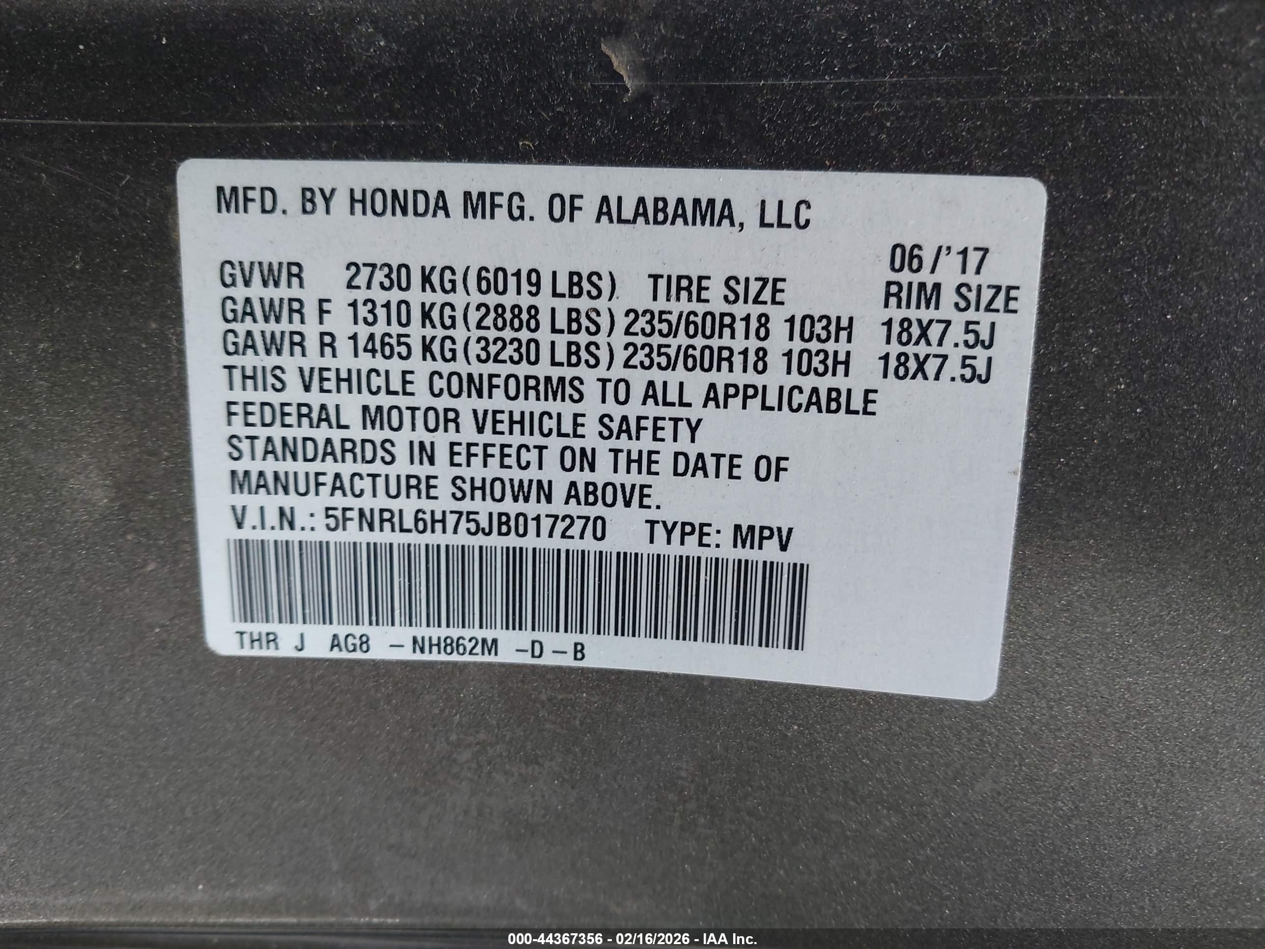HONDA ODYSSEY image 9