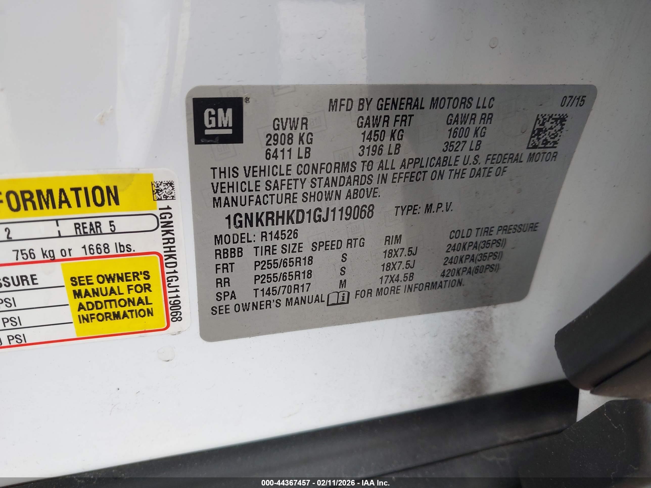 CHEVROLET TRAVERSE image 9