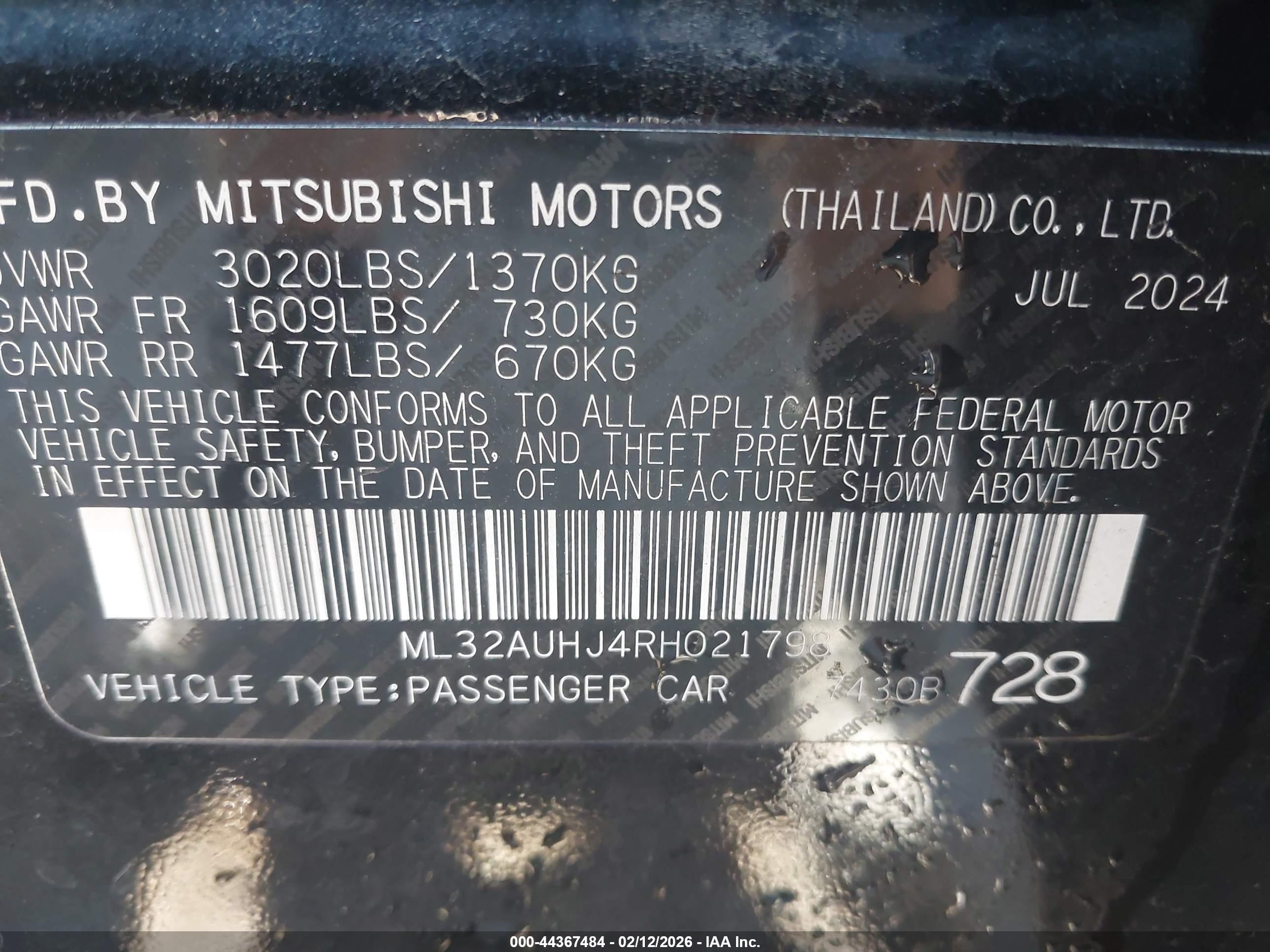 MITSUBISHI MIRAGE image 9