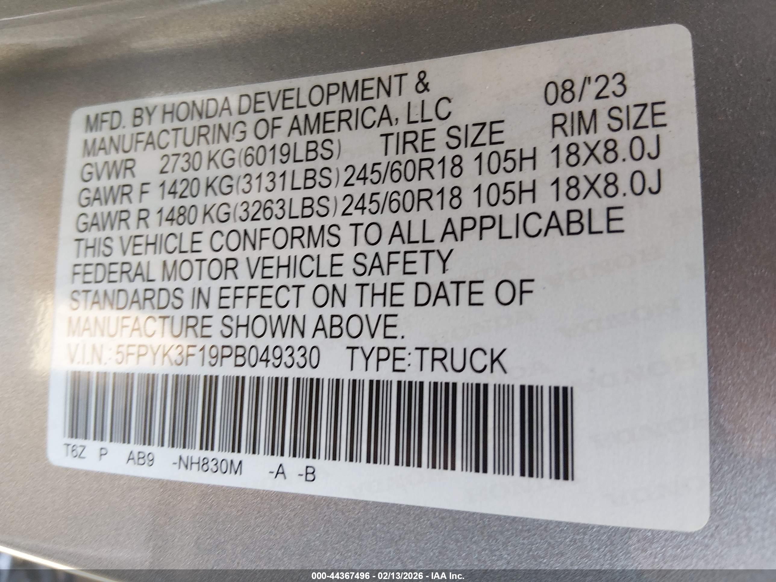 HONDA RIDGELINE image 9