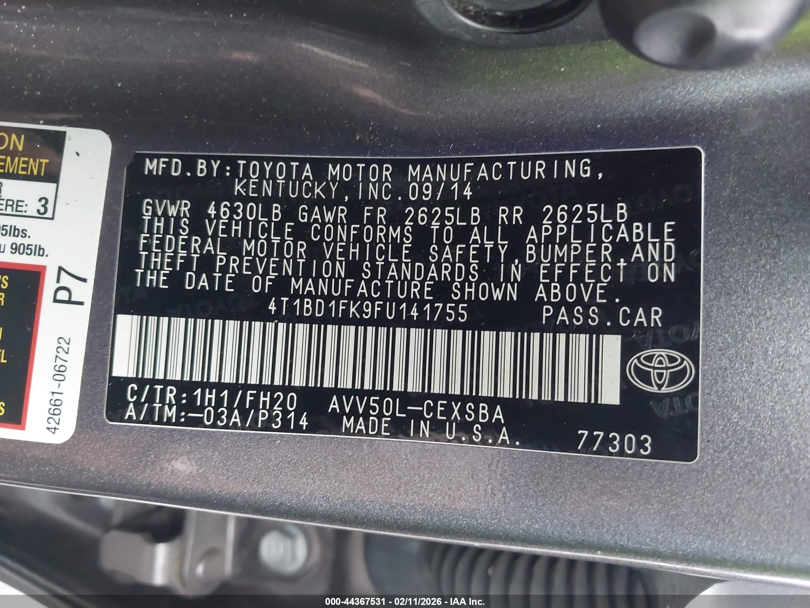 TOYOTA CAMRY image 9
