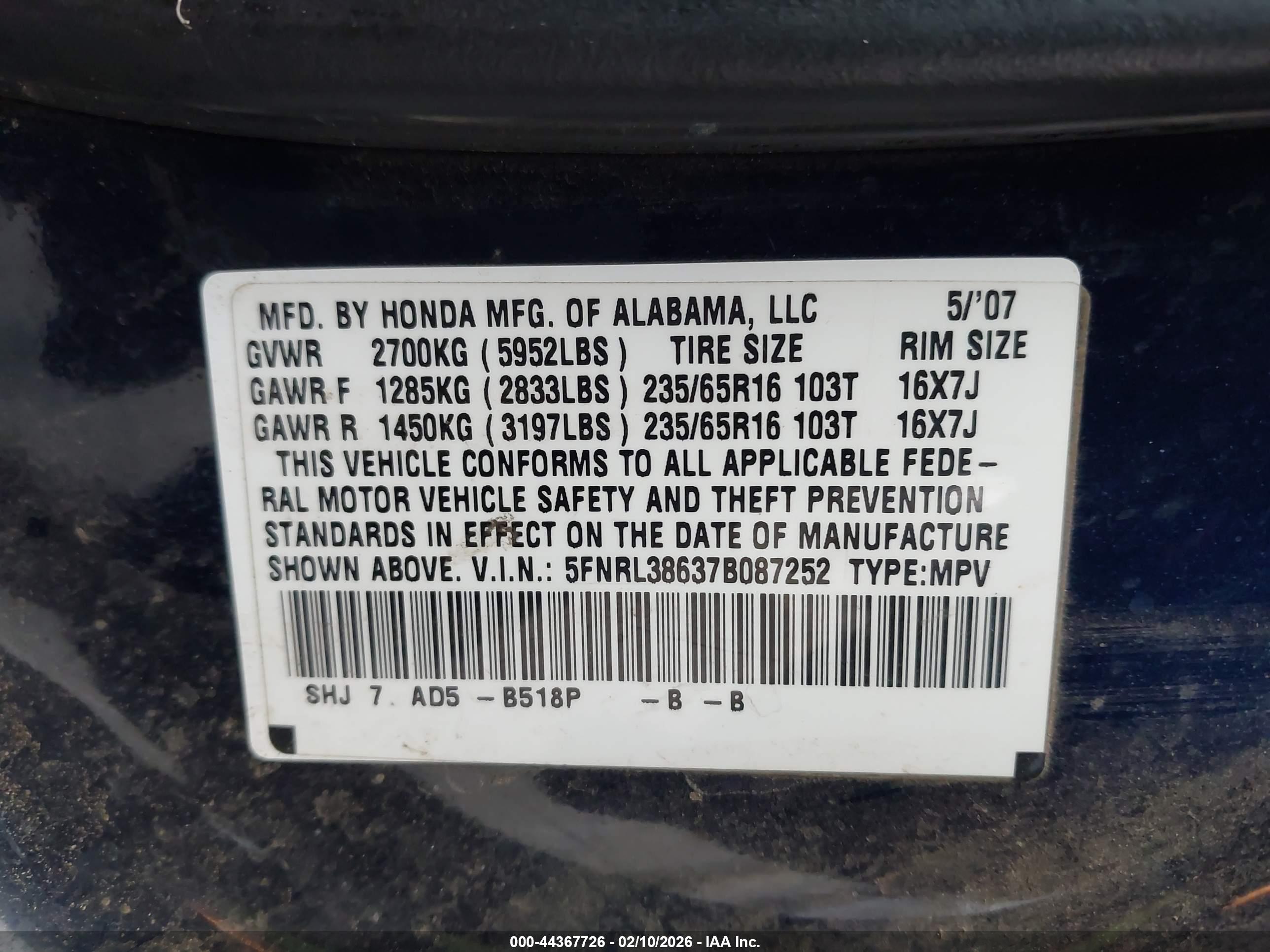 HONDA ODYSSEY image 9