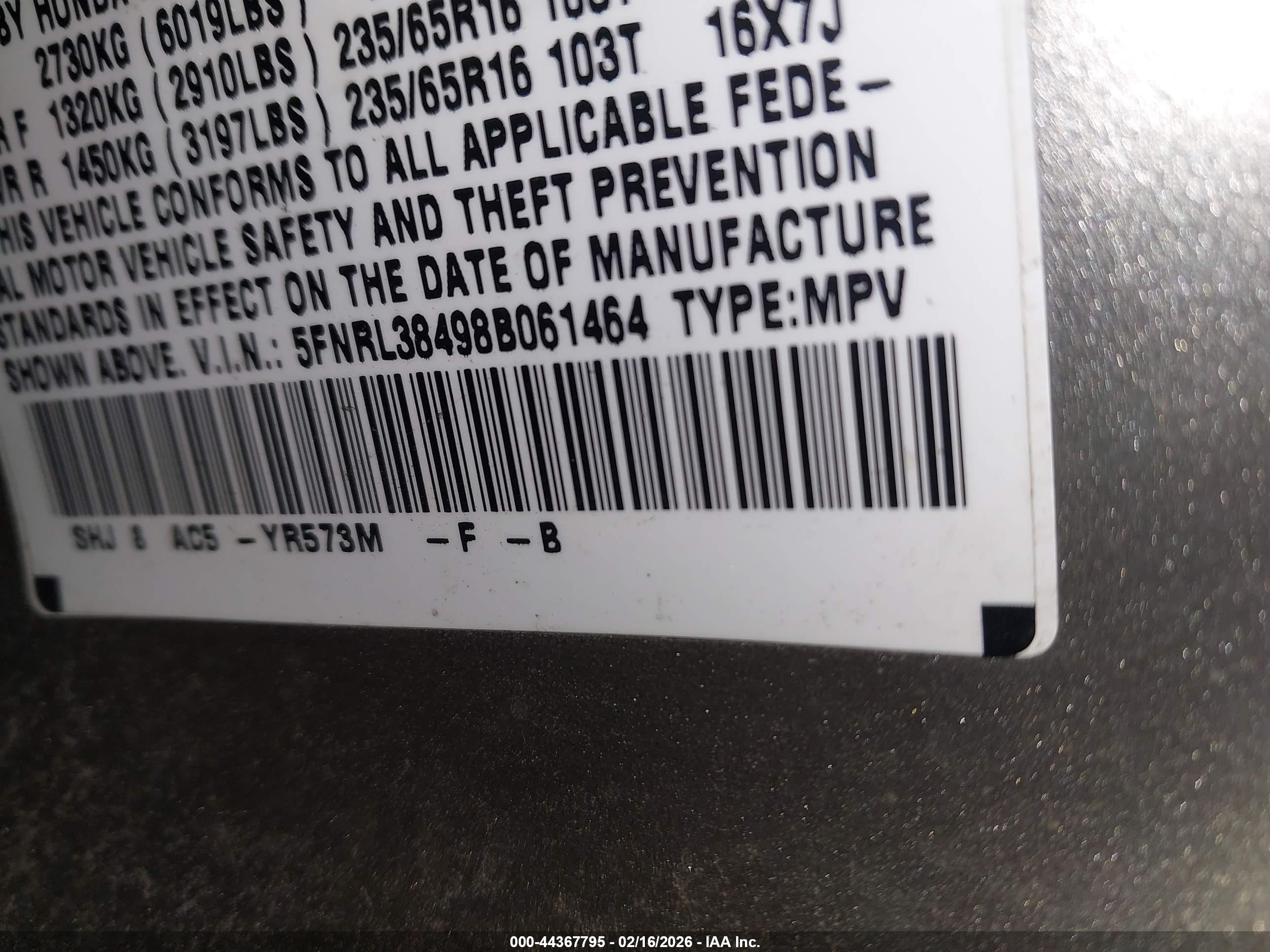 HONDA ODYSSEY image 9