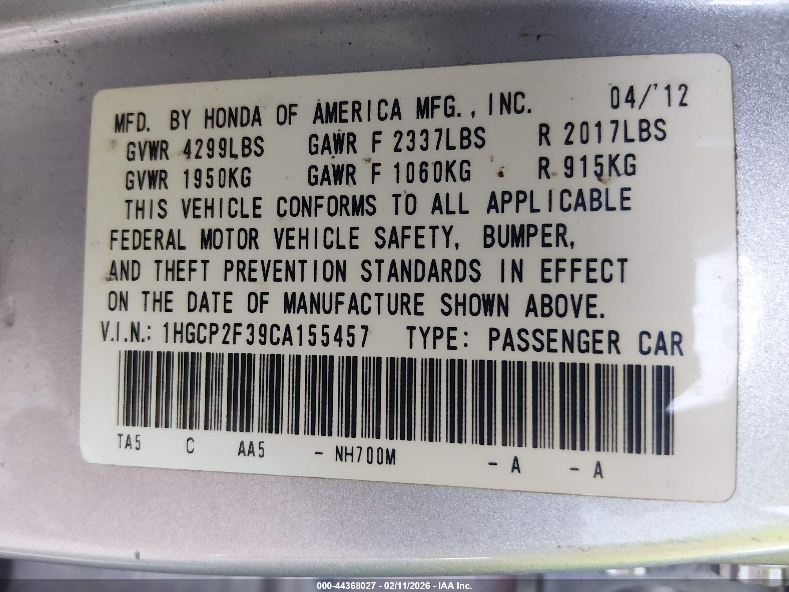 HONDA ACCORD image 9
