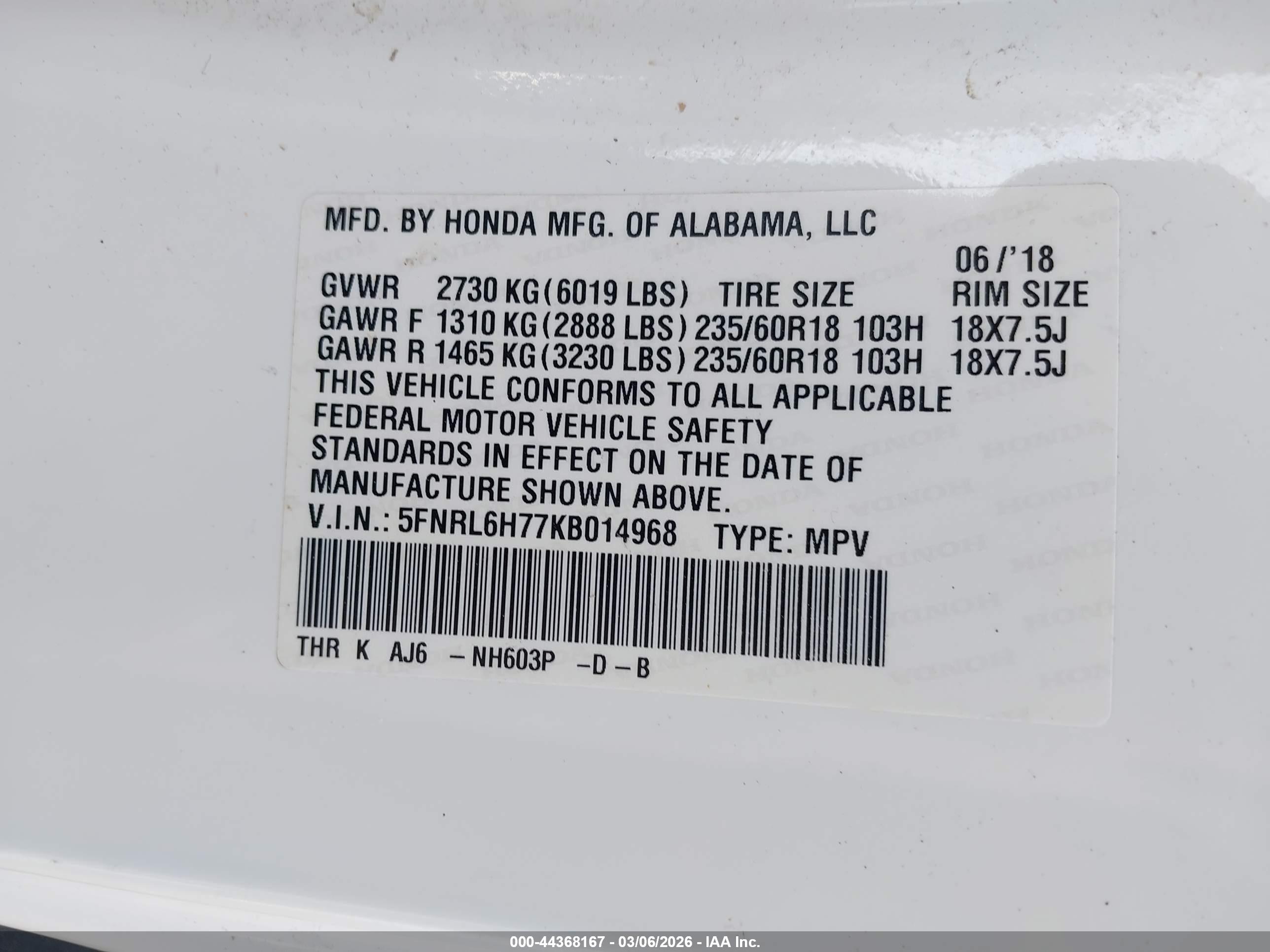 HONDA ODYSSEY image 9
