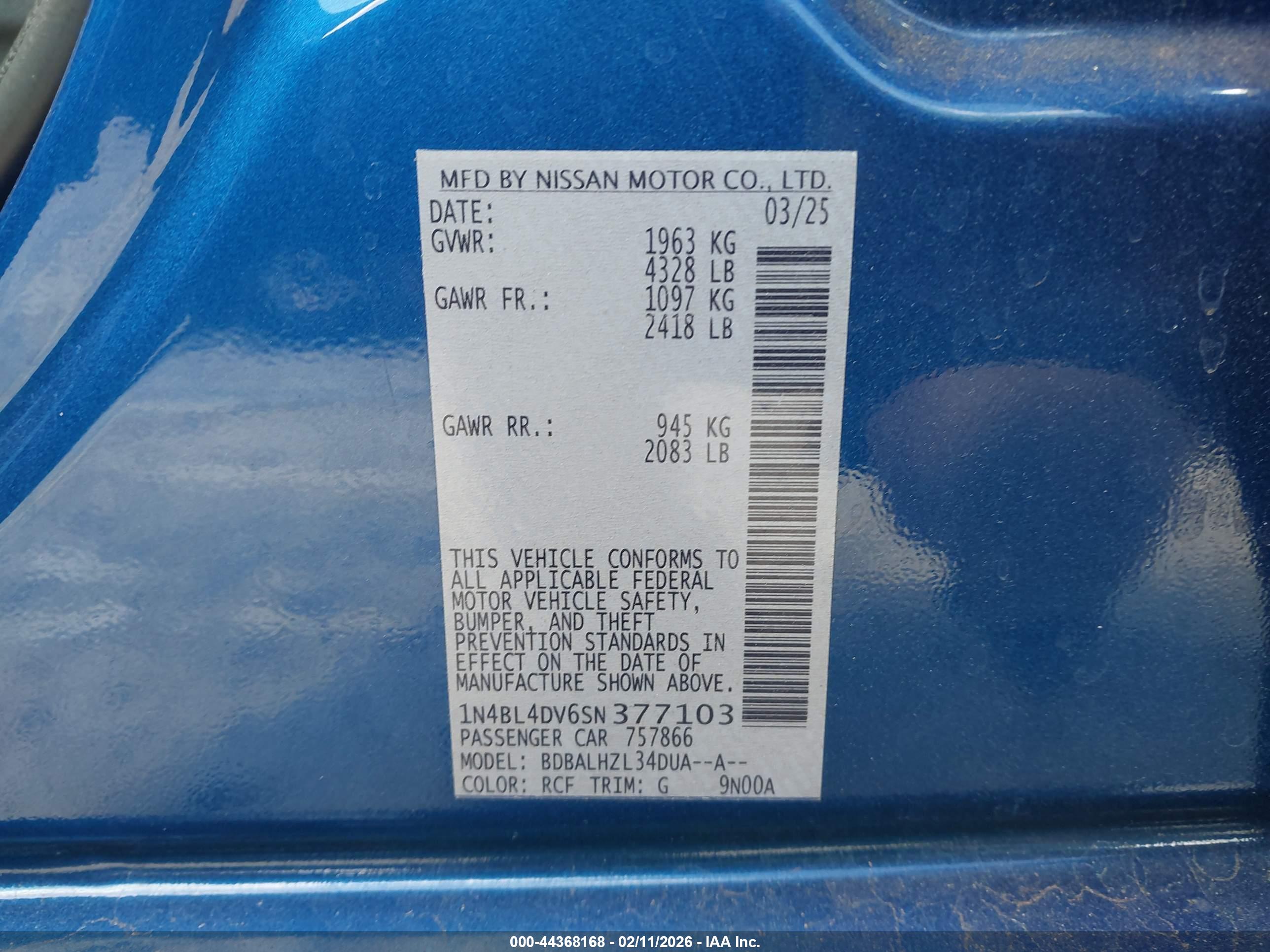 NISSAN ALTIMA image 9