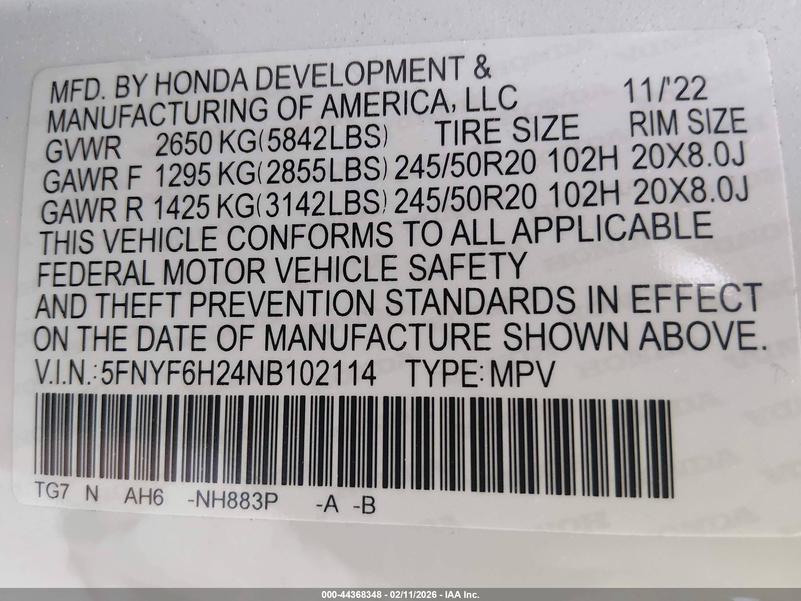 HONDA PILOT image 9