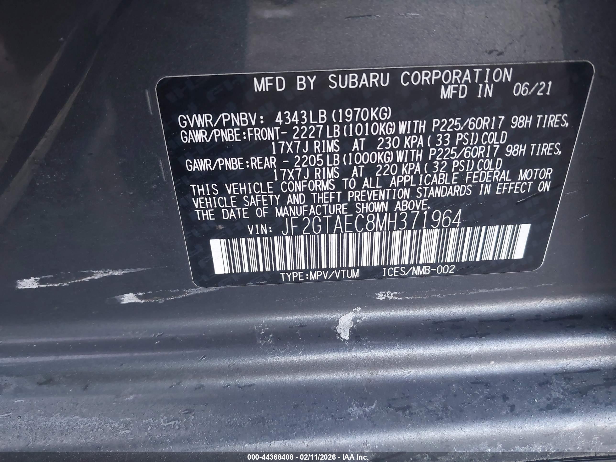 SUBARU CROSSTREK image 9