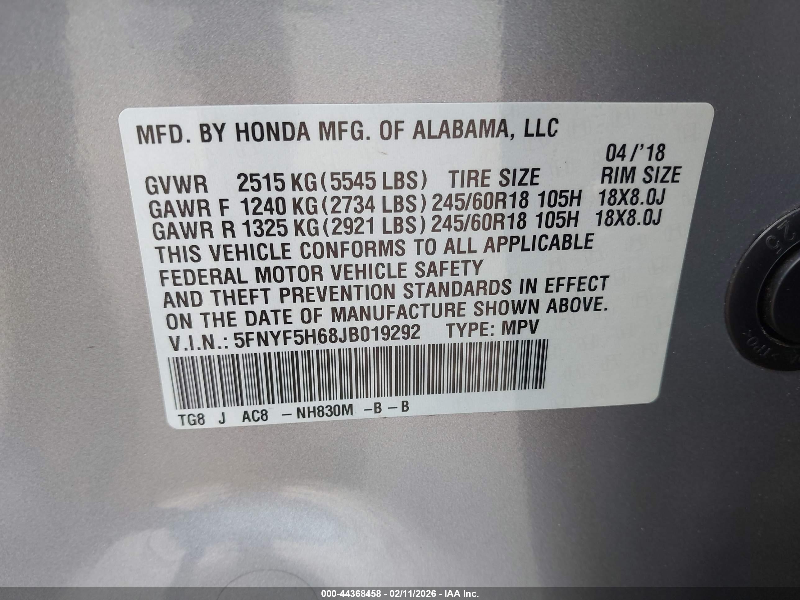 HONDA PILOT image 9