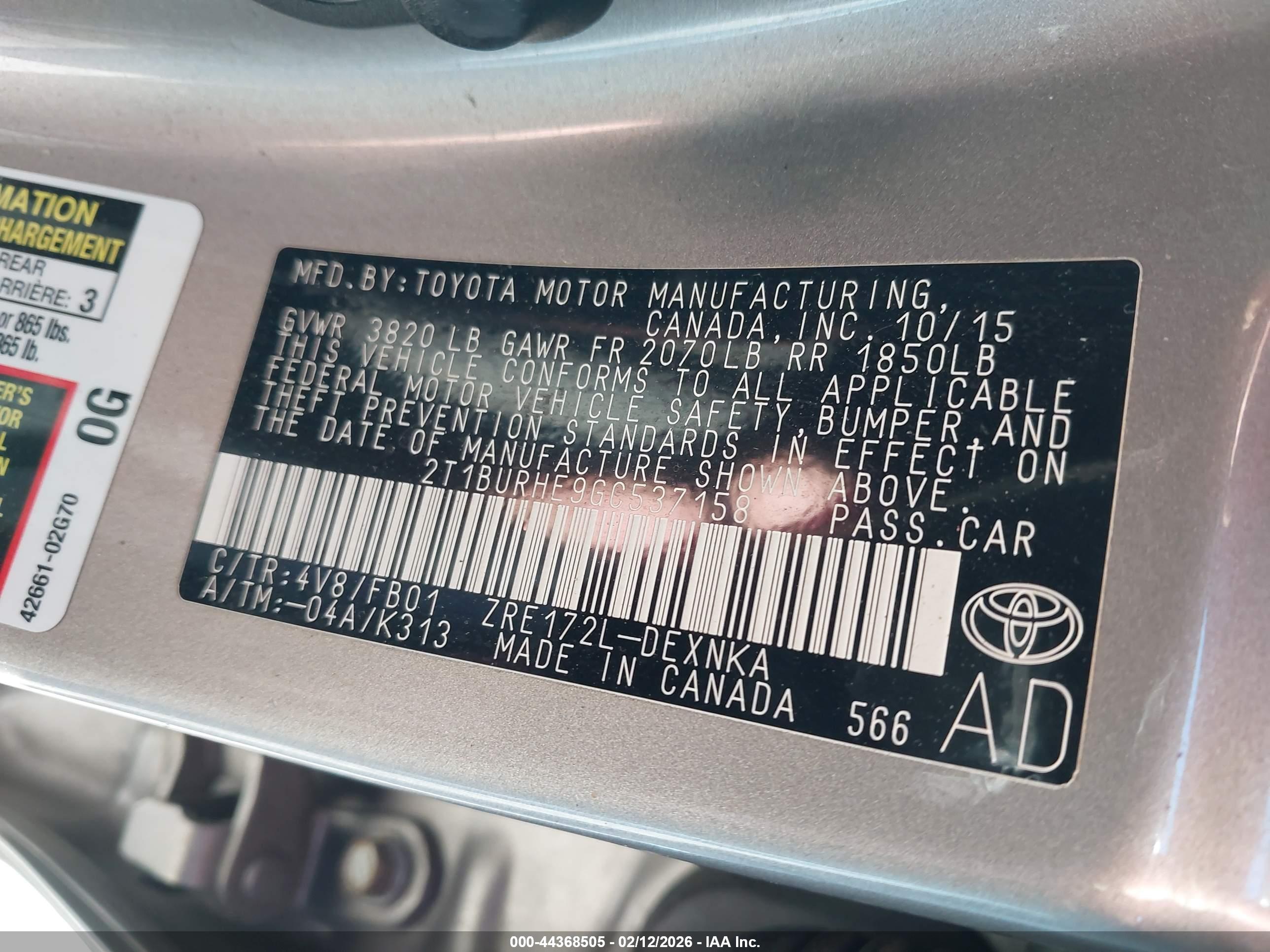 TOYOTA COROLLA image 9
