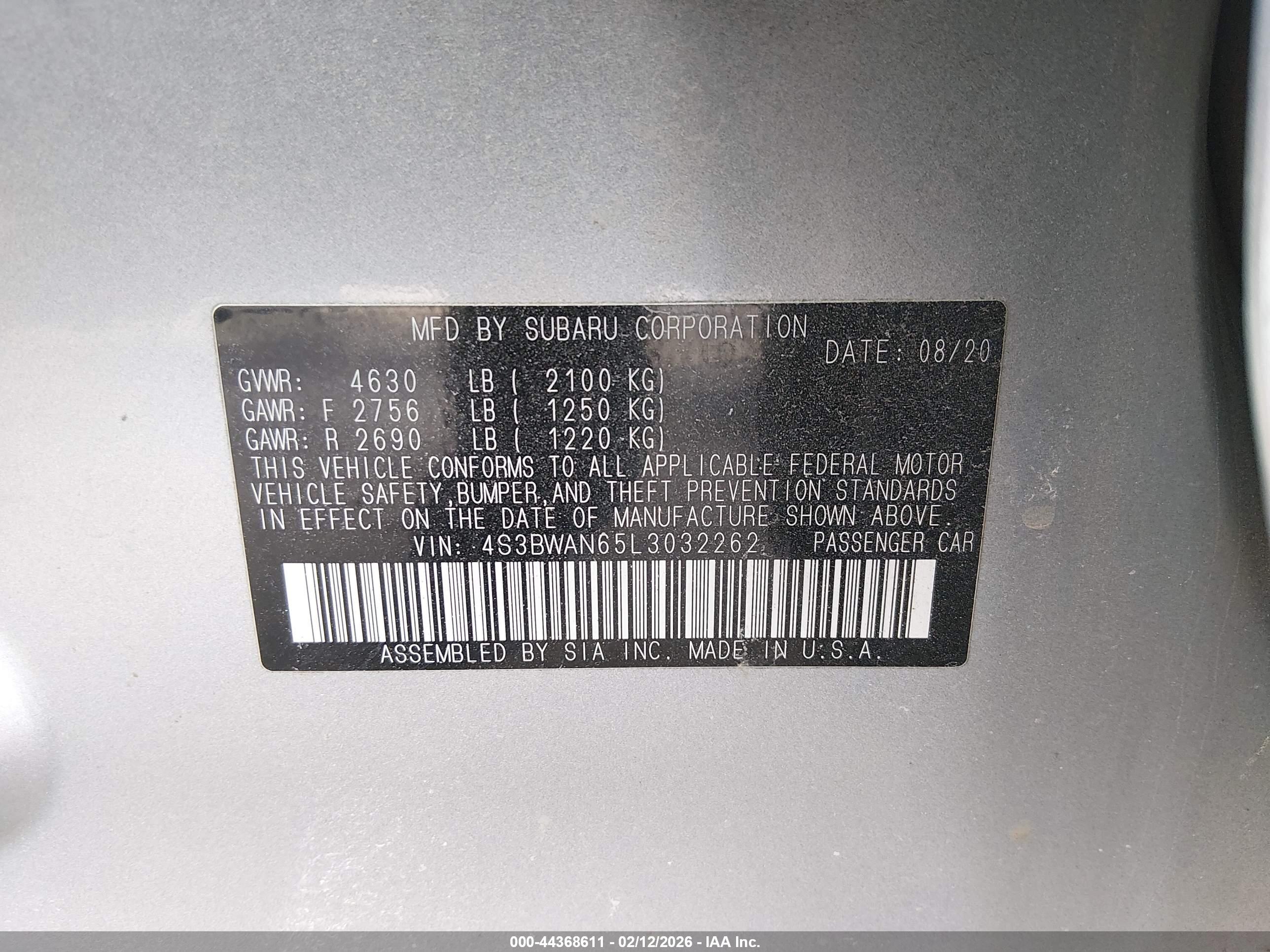 SUBARU LEGACY image 9