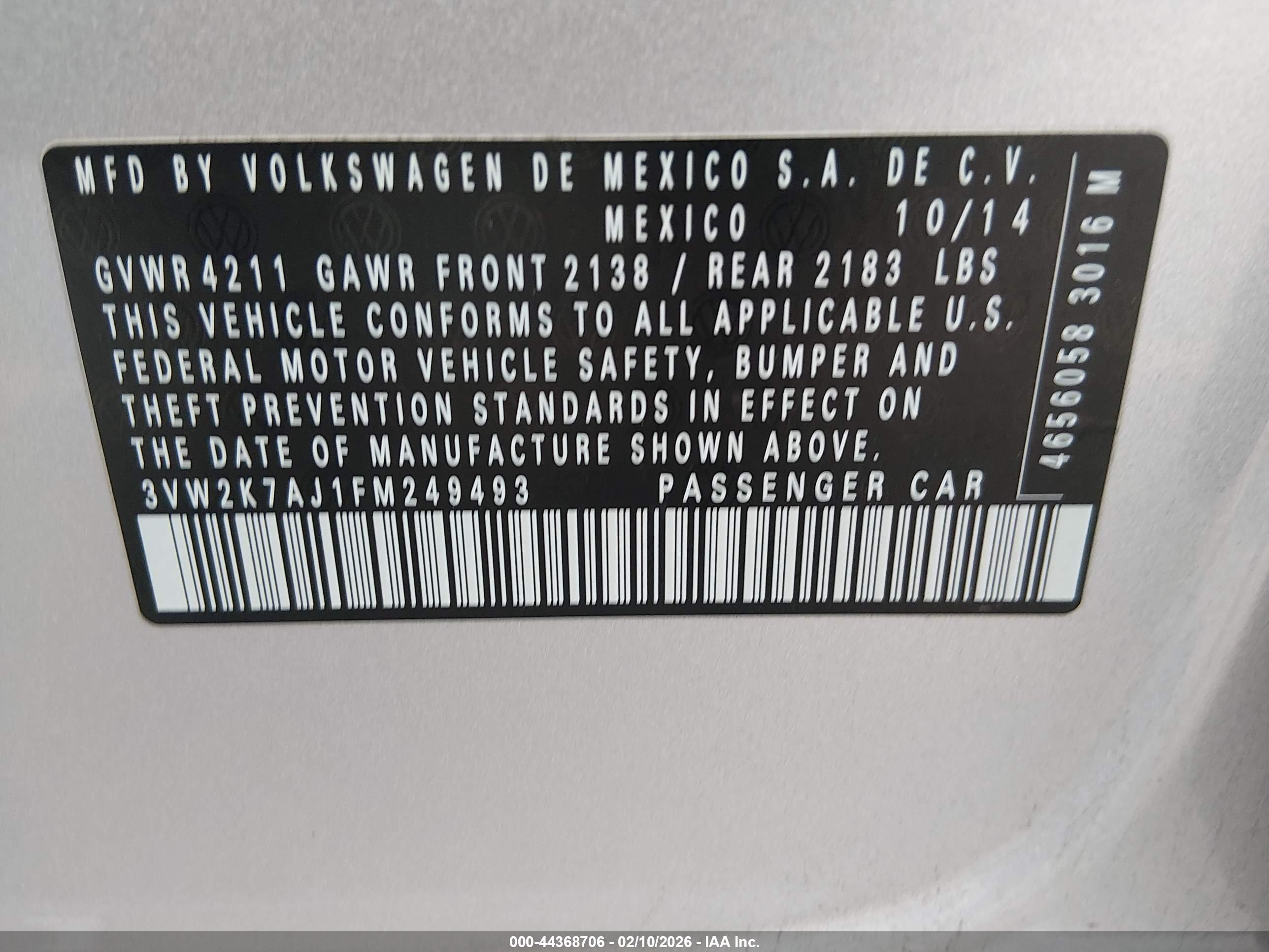 VOLKSWAGEN JETTA image 9