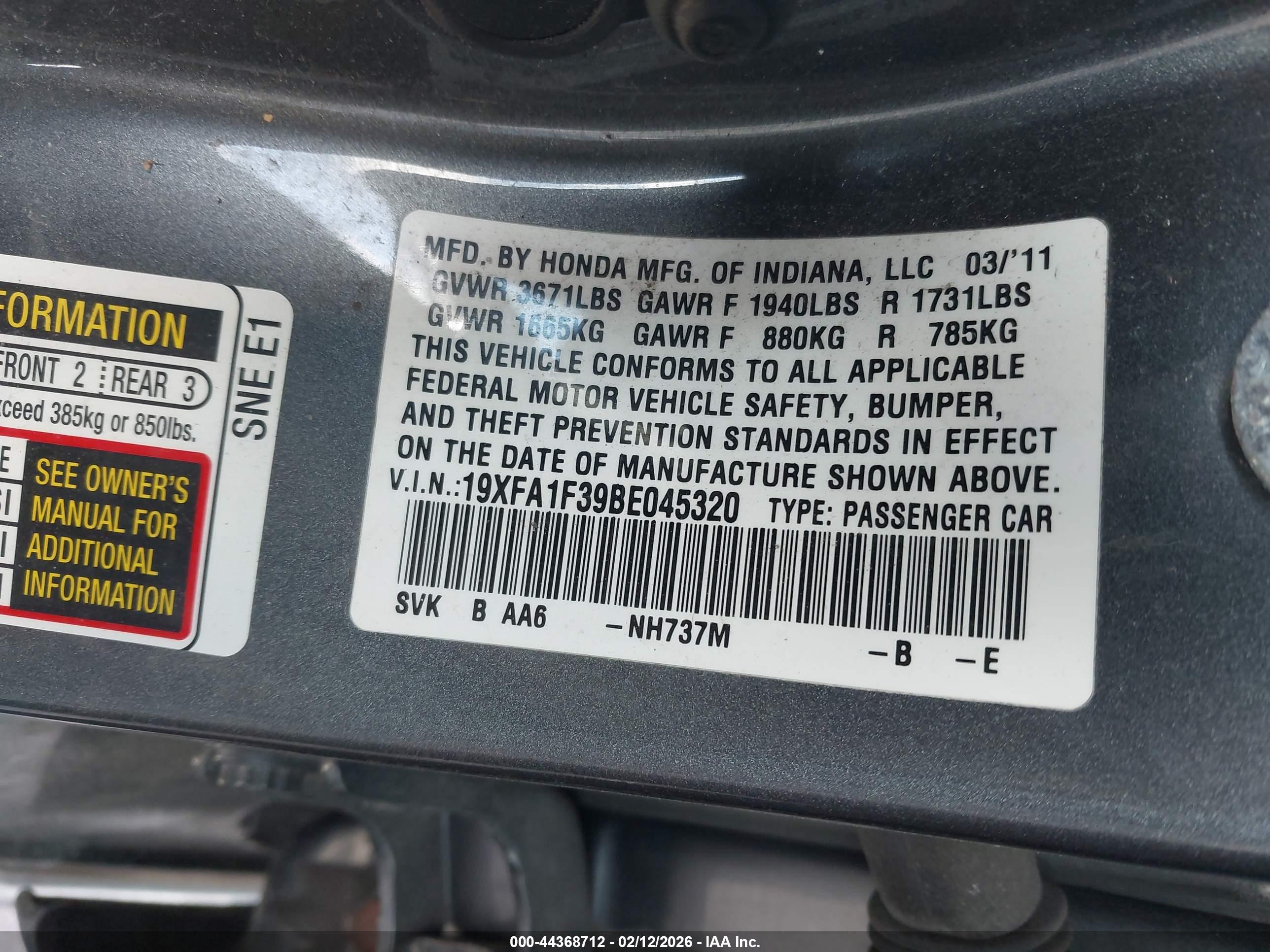 HONDA CIVIC image 9
