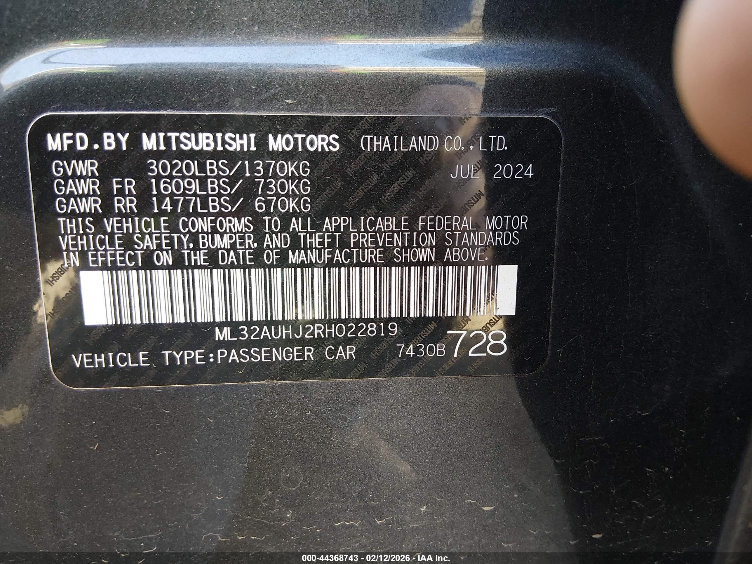 MITSUBISHI MIRAGE image 9