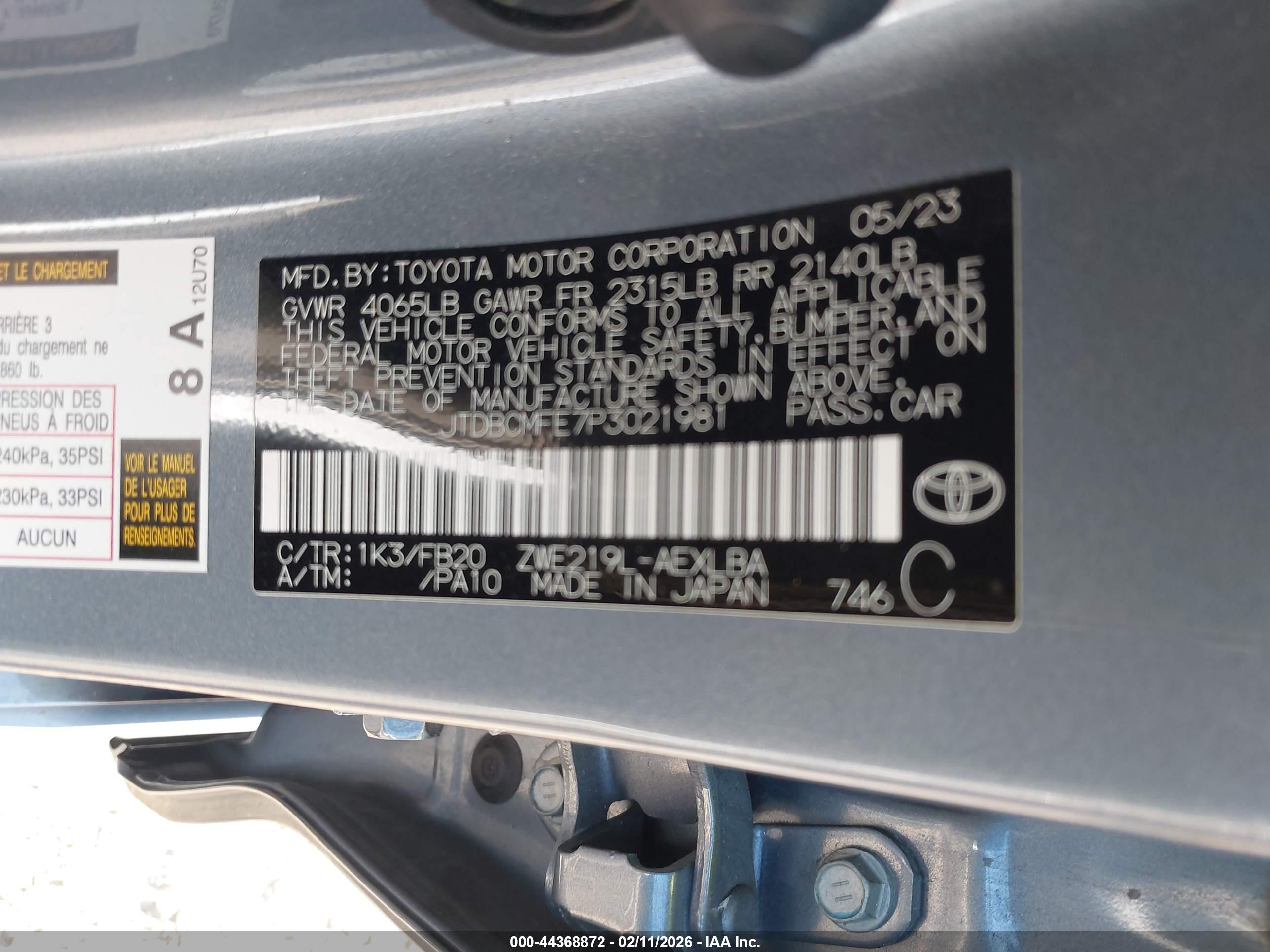 TOYOTA COROLLA image 9