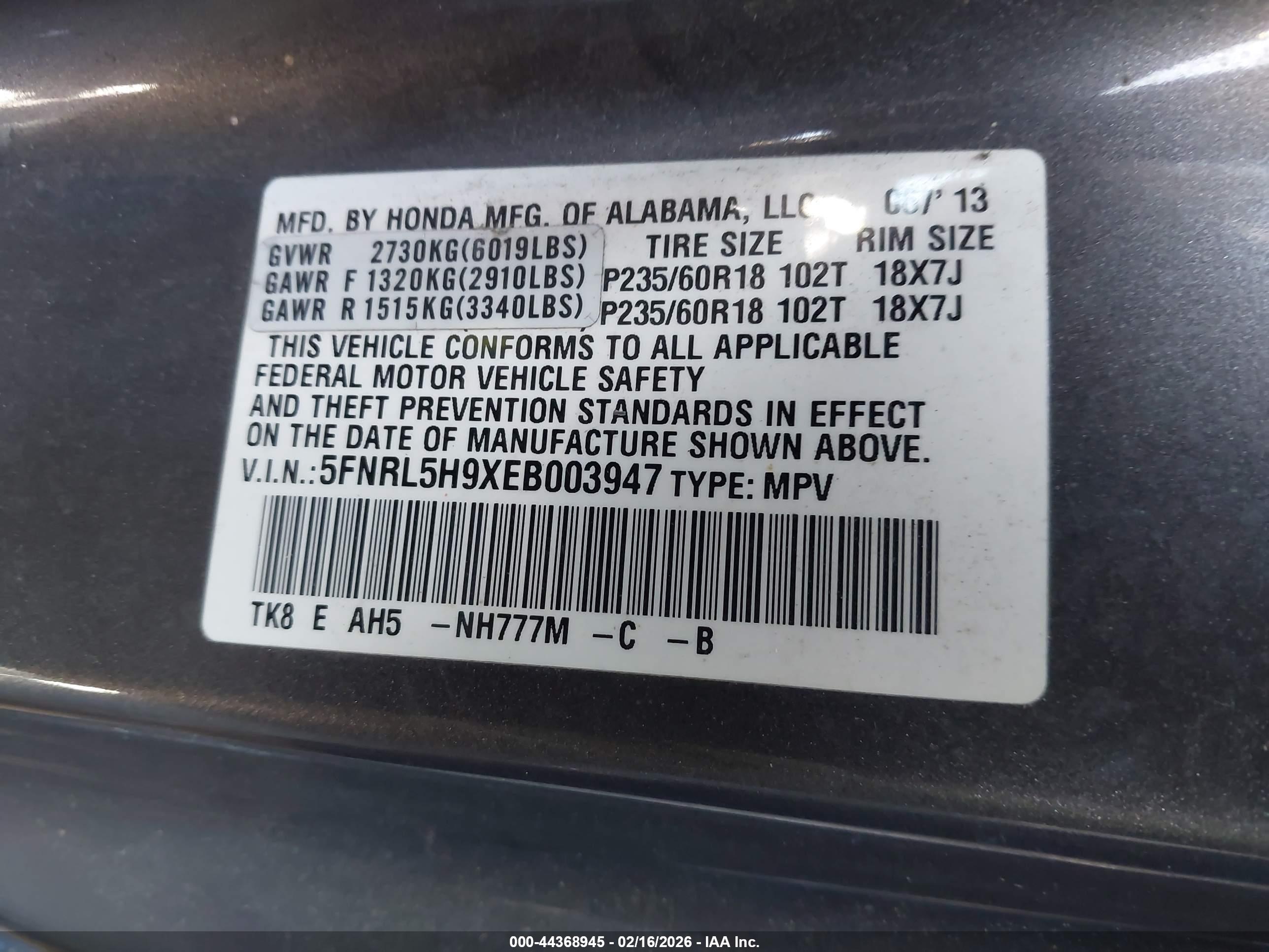 HONDA ODYSSEY image 9