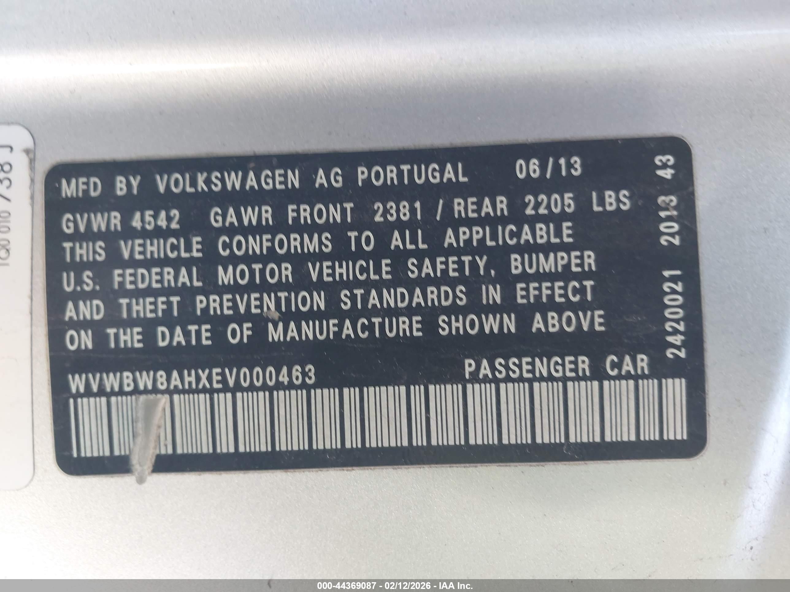 VOLKSWAGEN EOS image 9