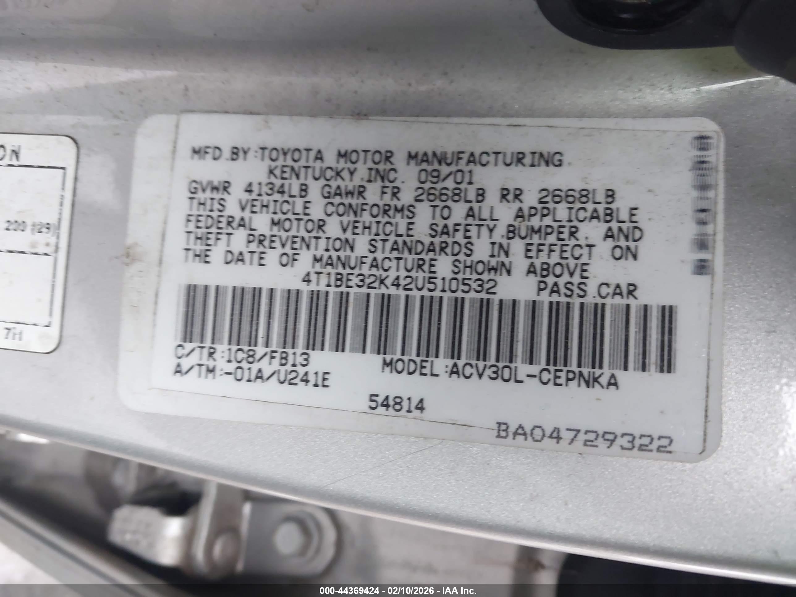 TOYOTA CAMRY image 9