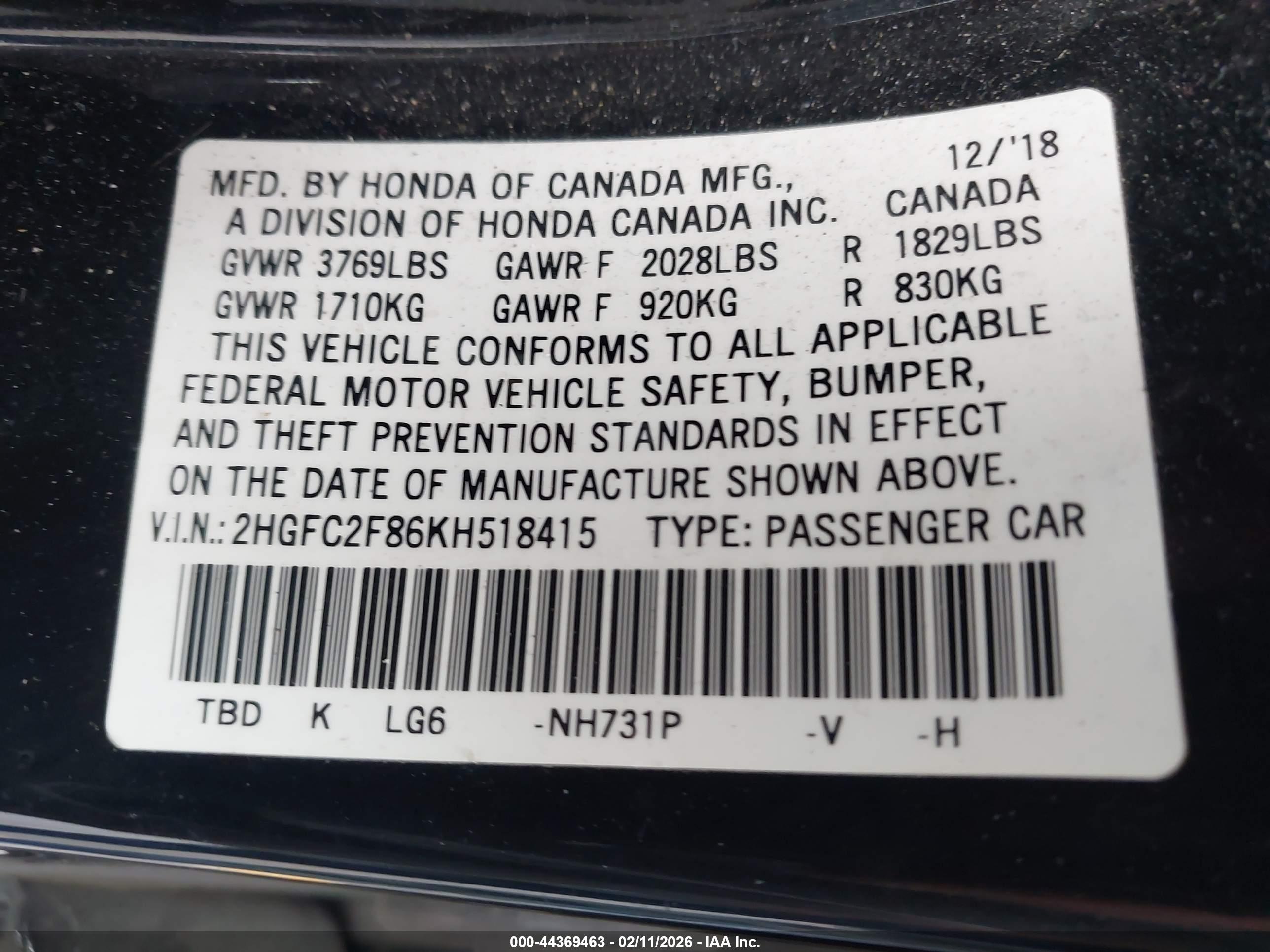 HONDA CIVIC image 9
