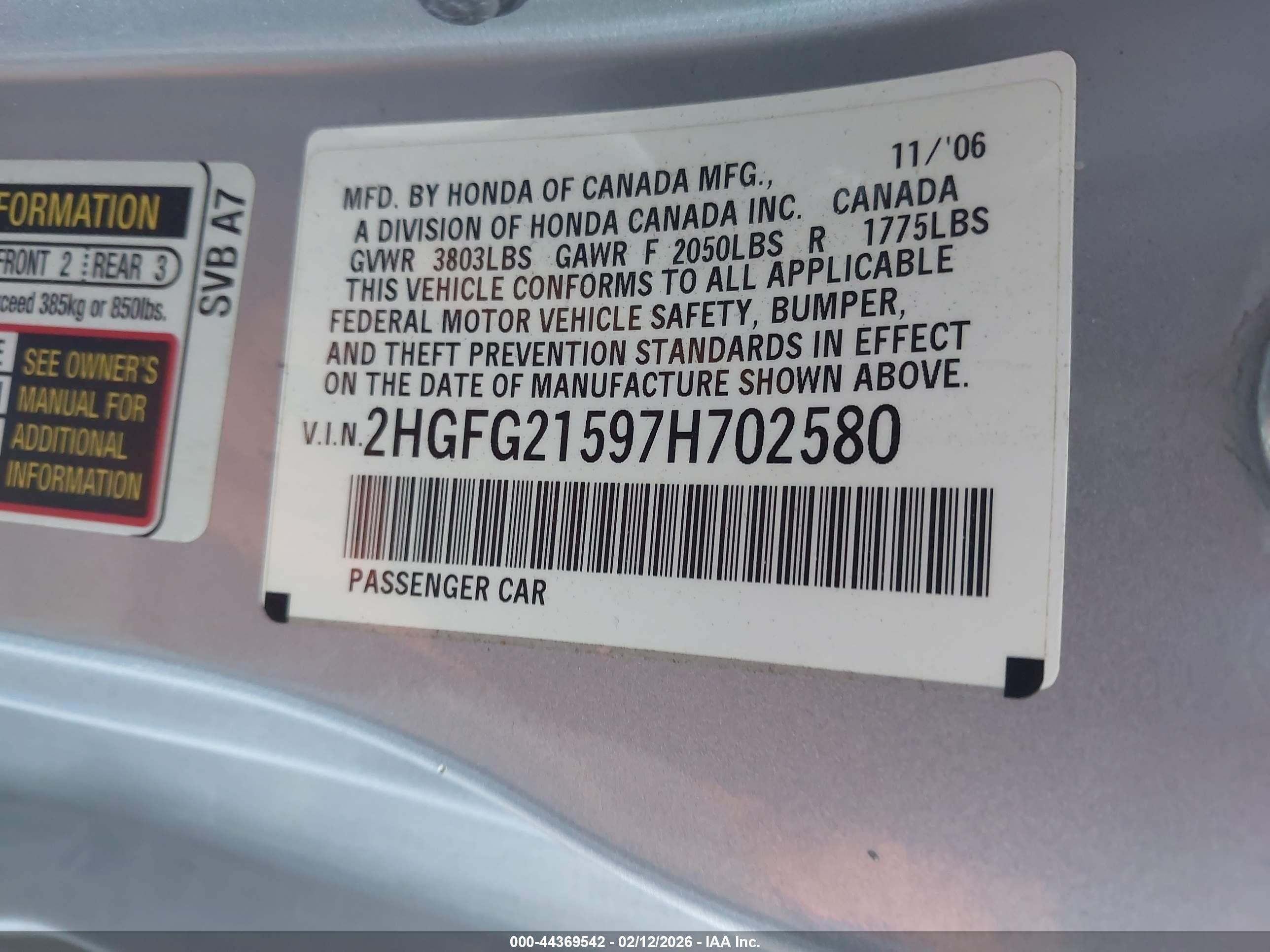HONDA CIVIC image 9
