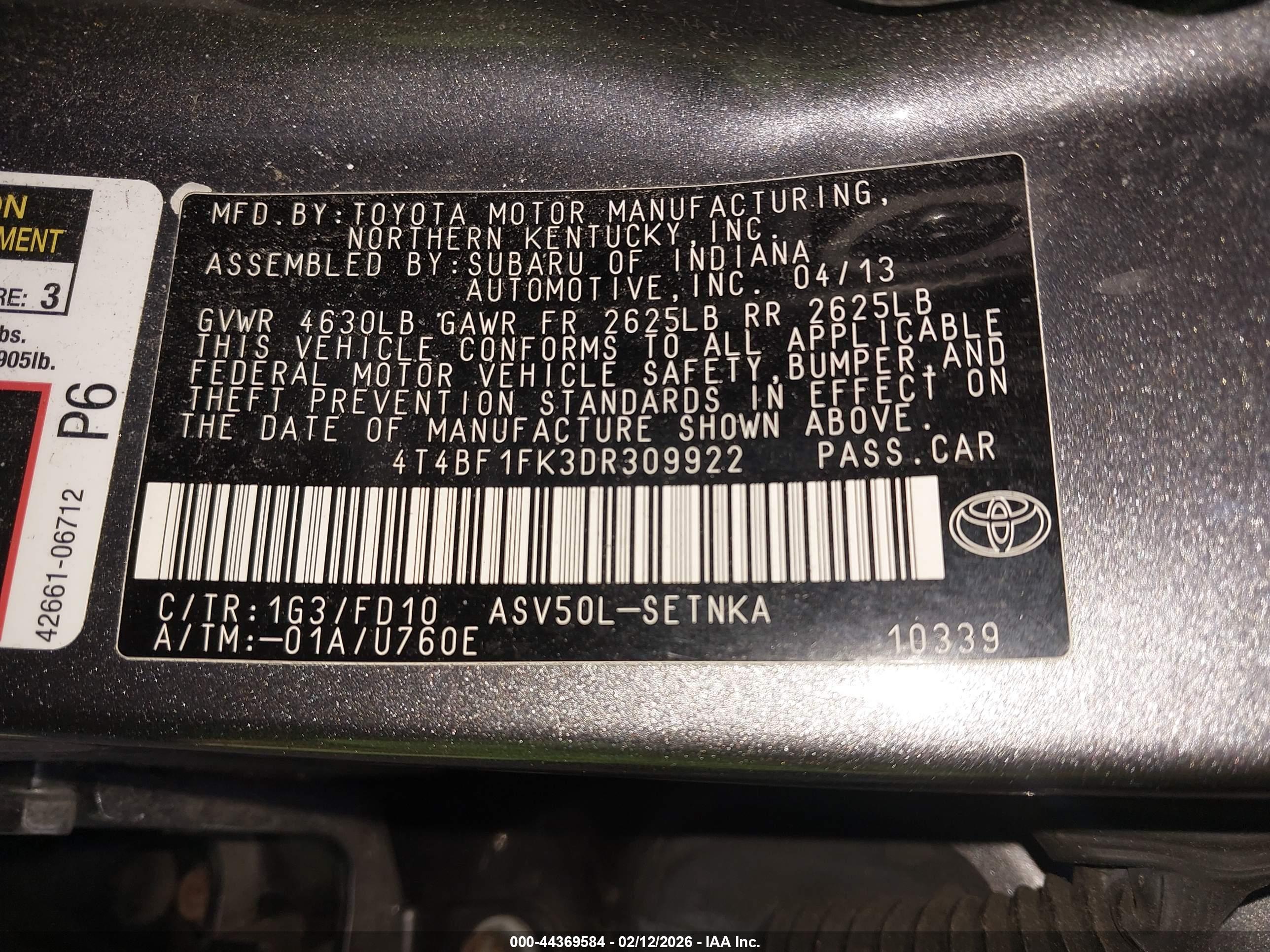 TOYOTA CAMRY image 9