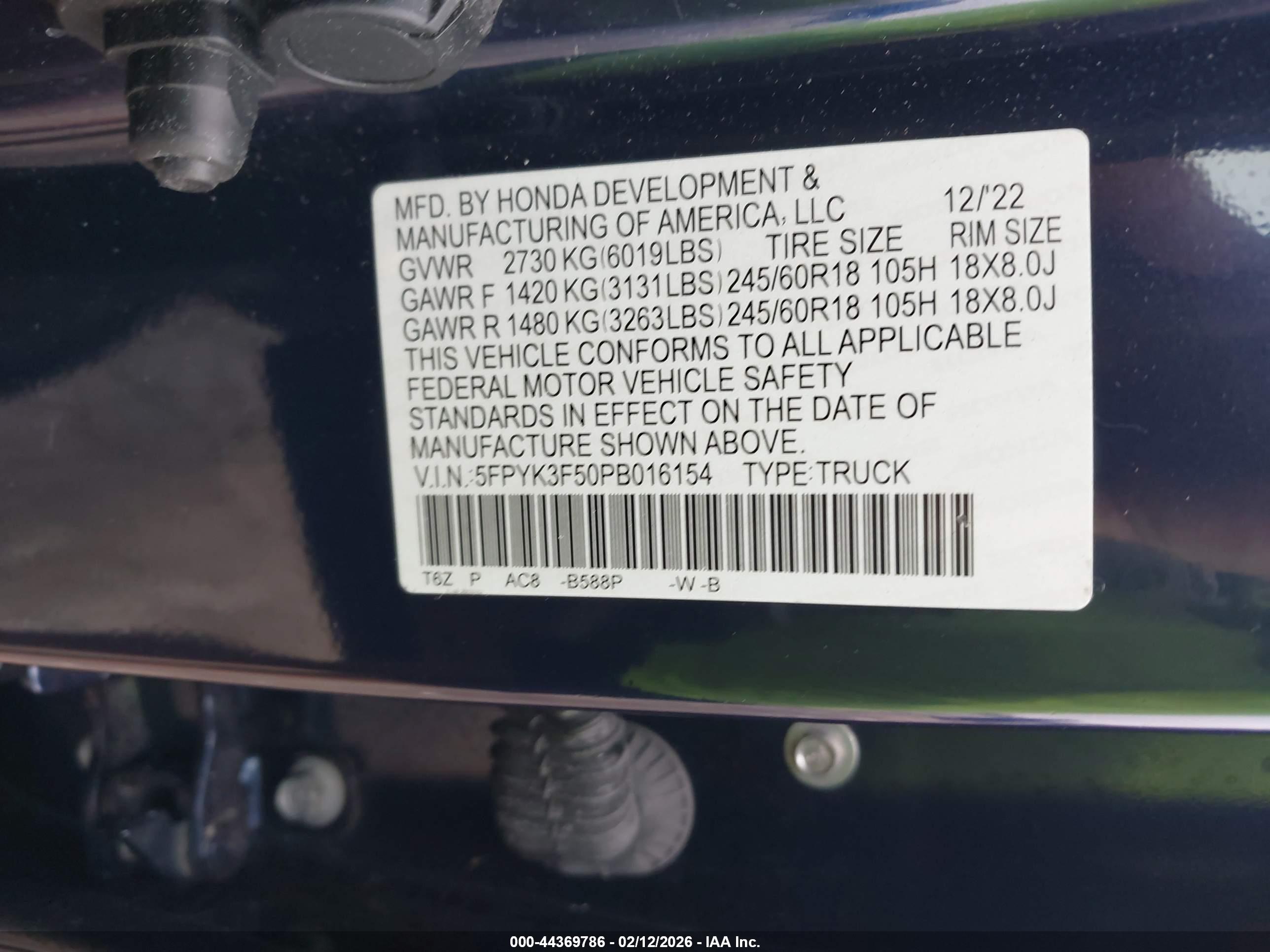 HONDA RIDGELINE image 9