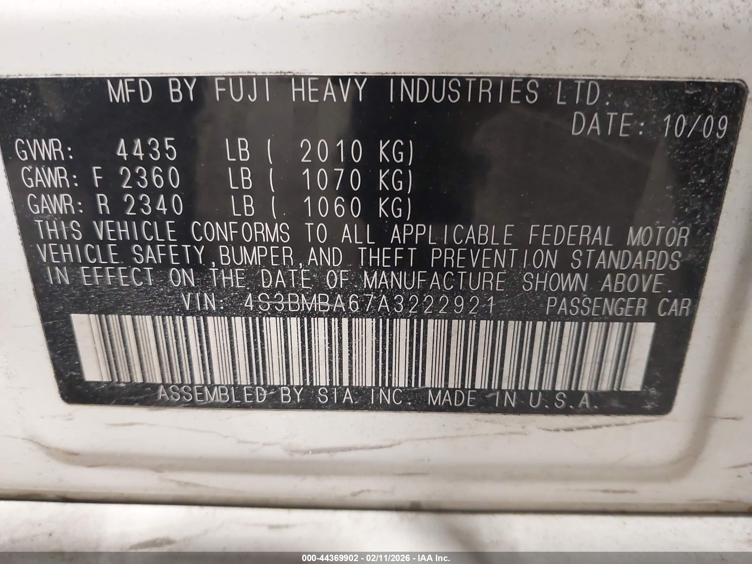 SUBARU LEGACY image 9