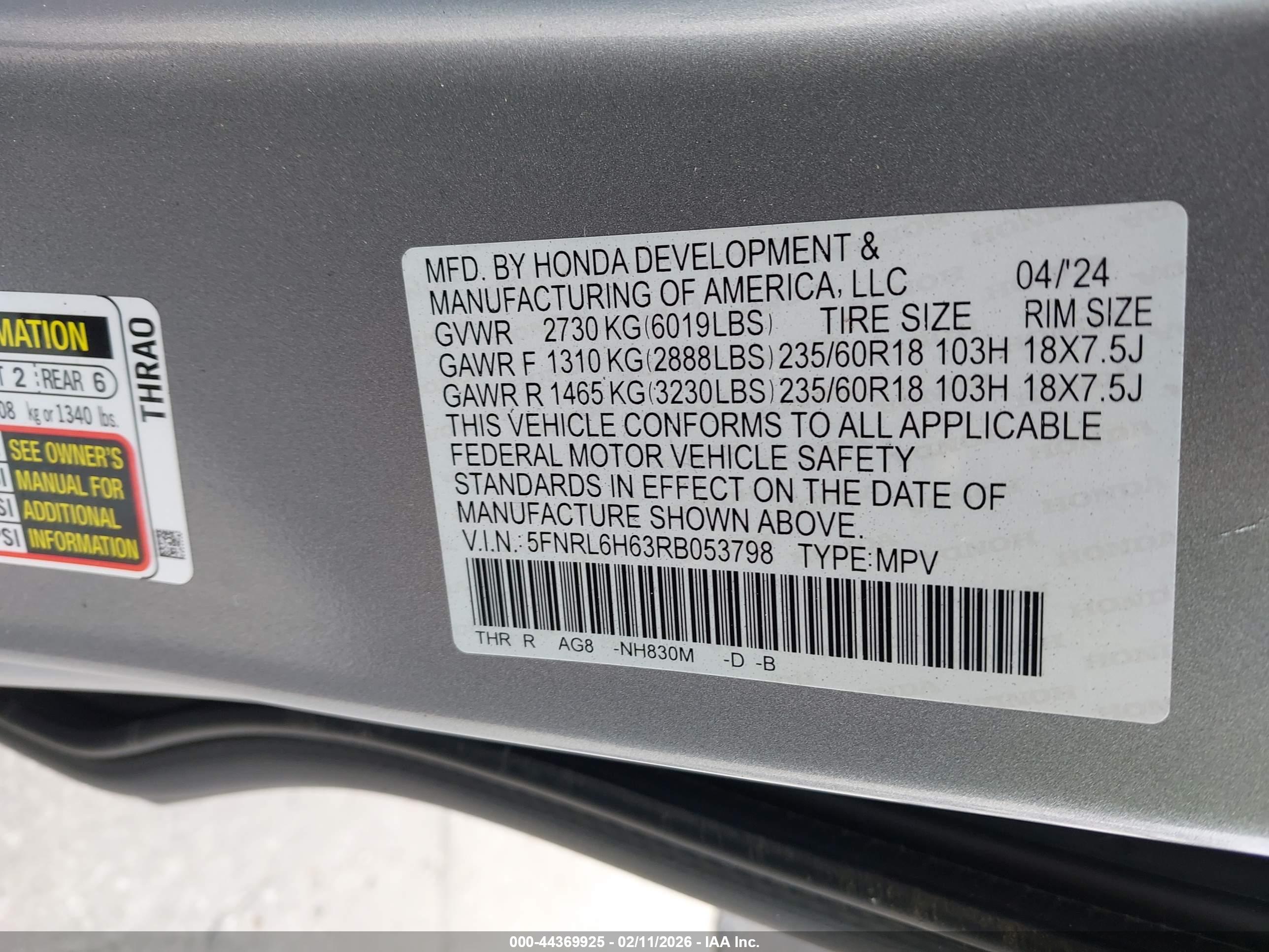HONDA ODYSSEY image 9