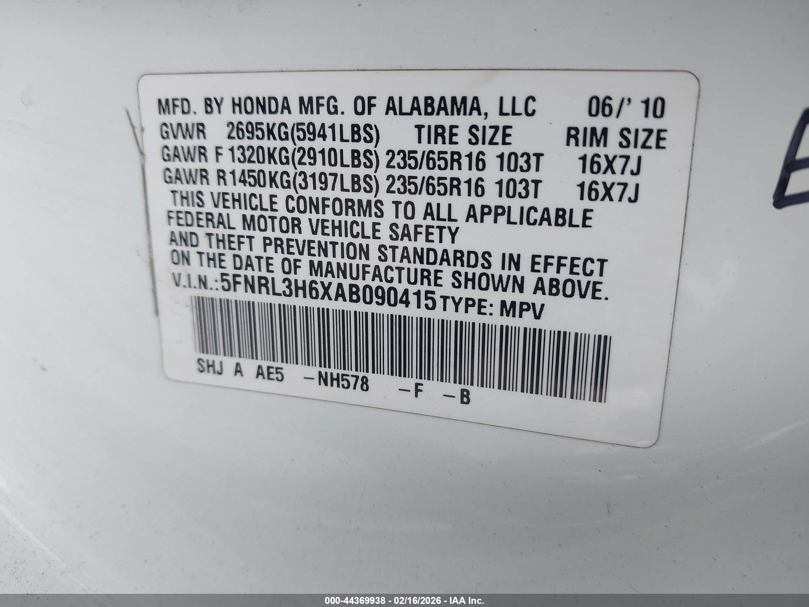 HONDA ODYSSEY image 9