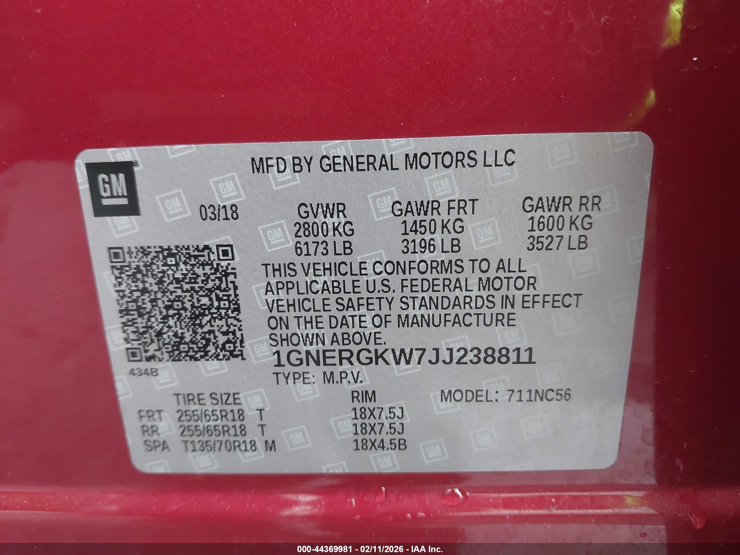 CHEVROLET TRAVERSE image 9