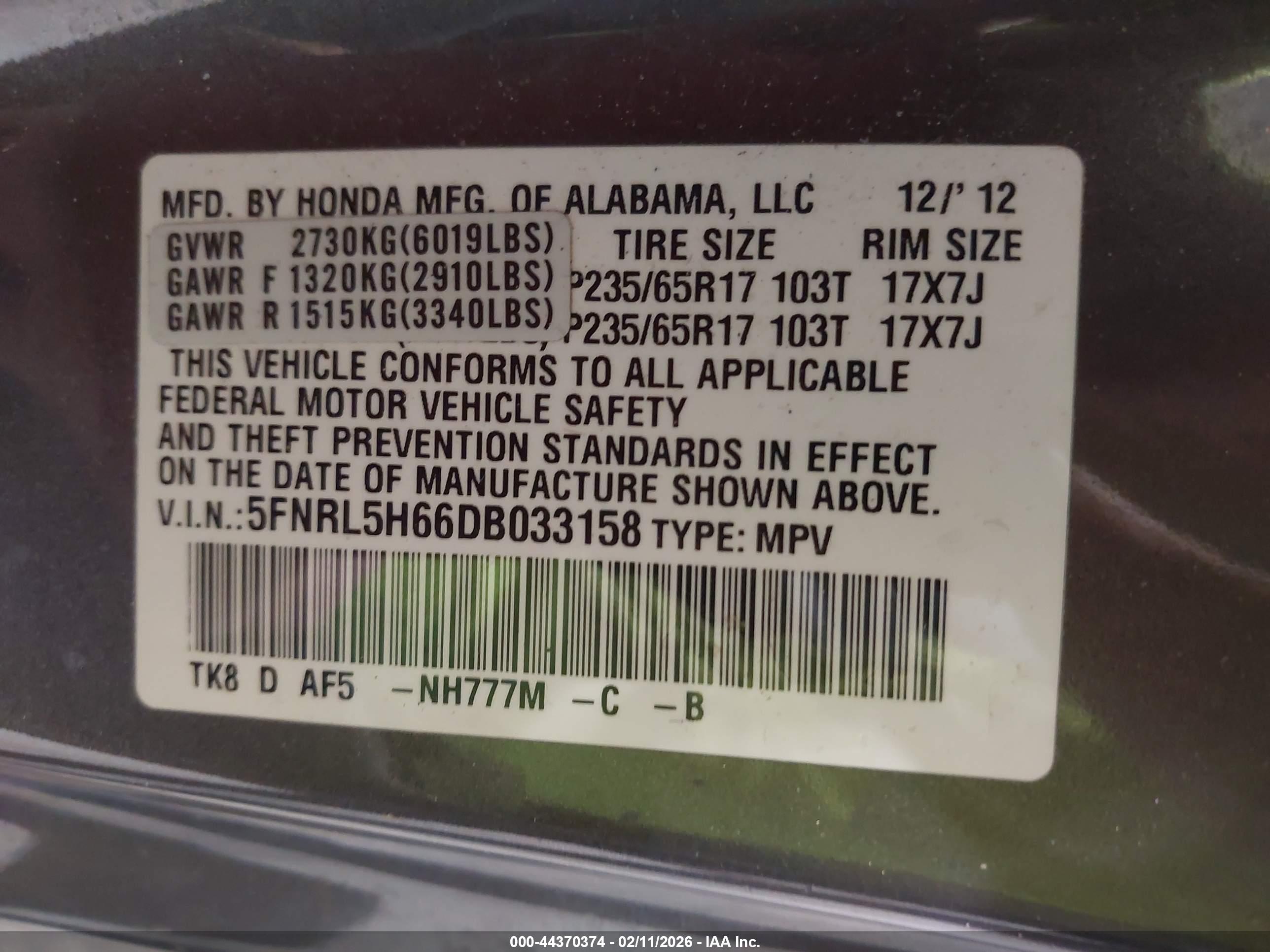 HONDA ODYSSEY image 9
