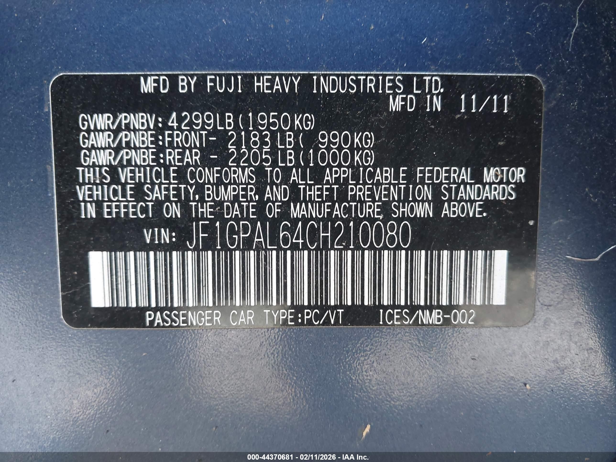 SUBARU IMPREZA image 9