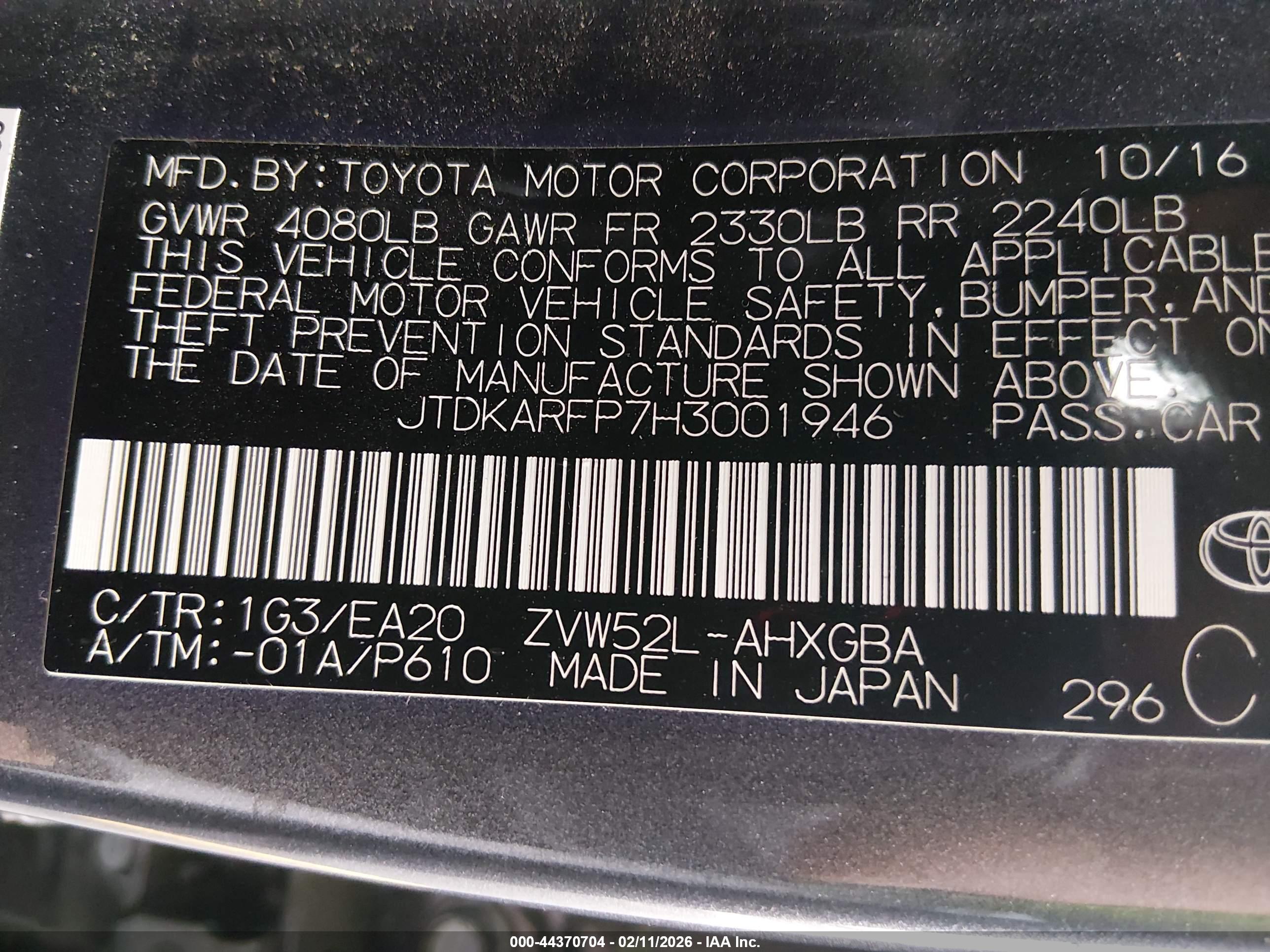 TOYOTA PRIUS image 9