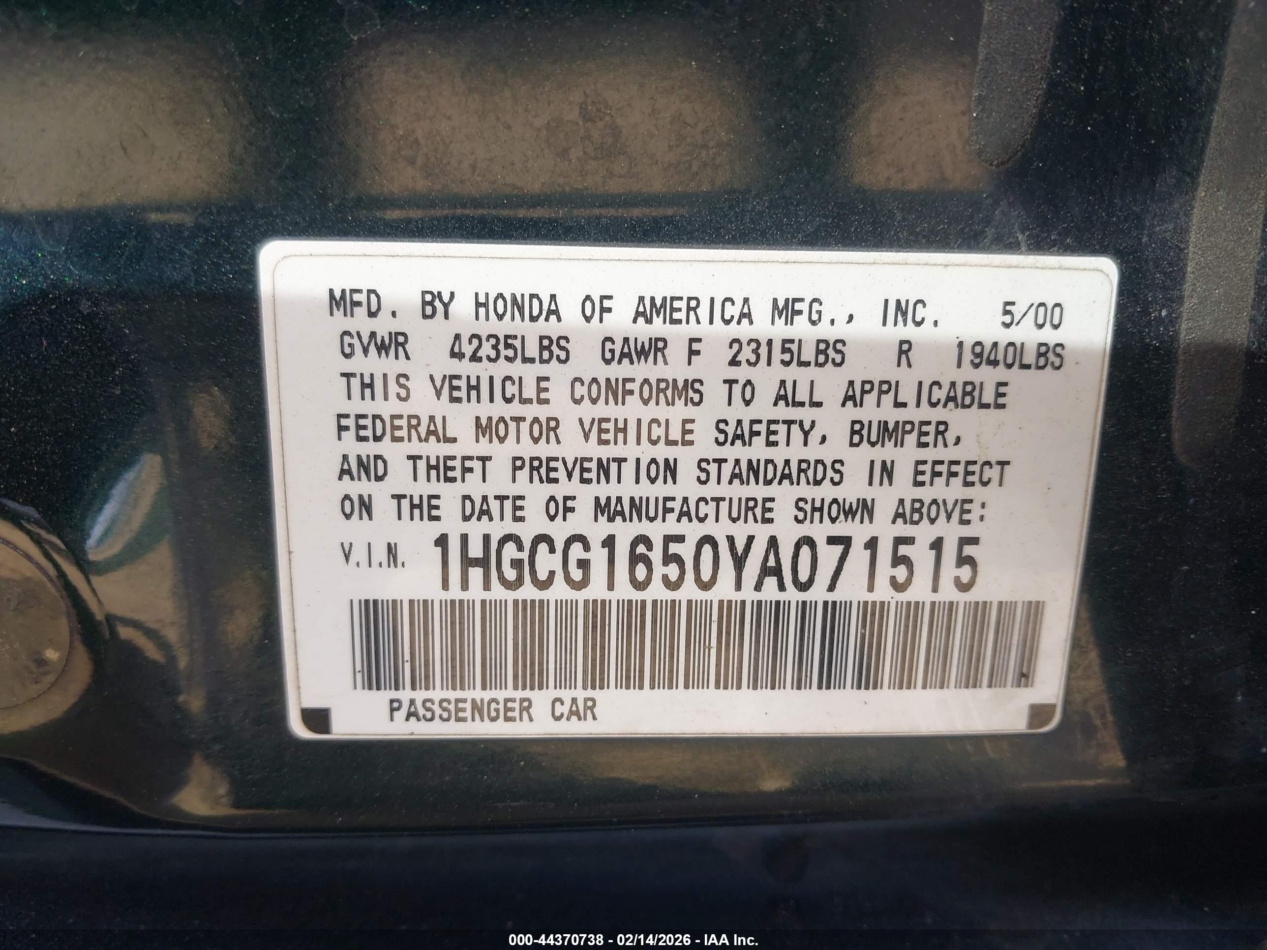 HONDA ACCORD image 9