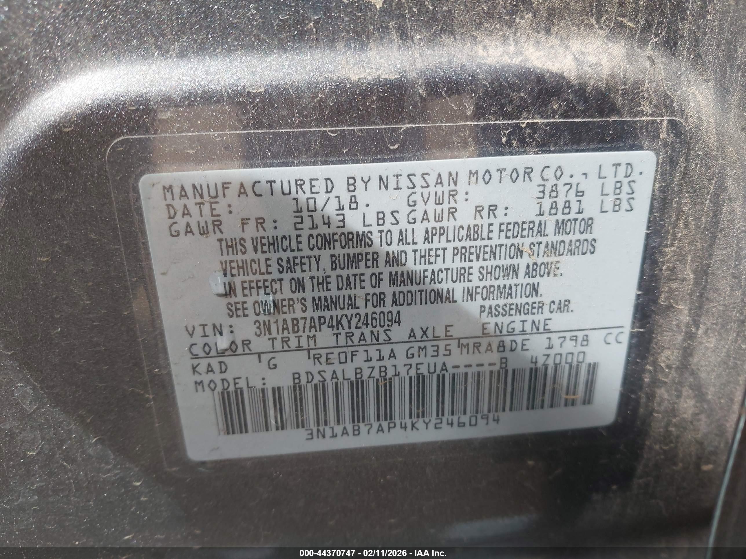 NISSAN SENTRA image 9