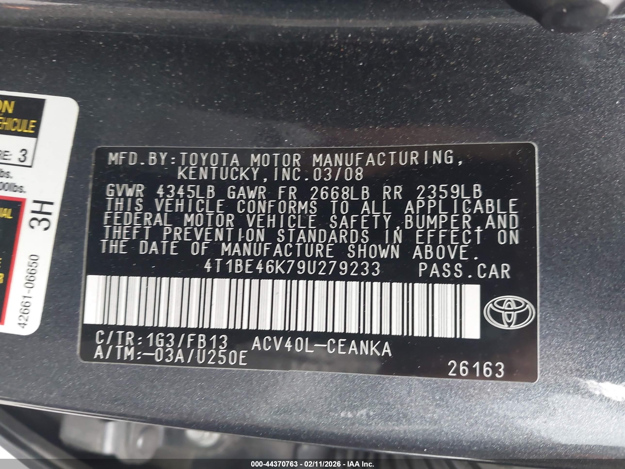TOYOTA CAMRY image 9