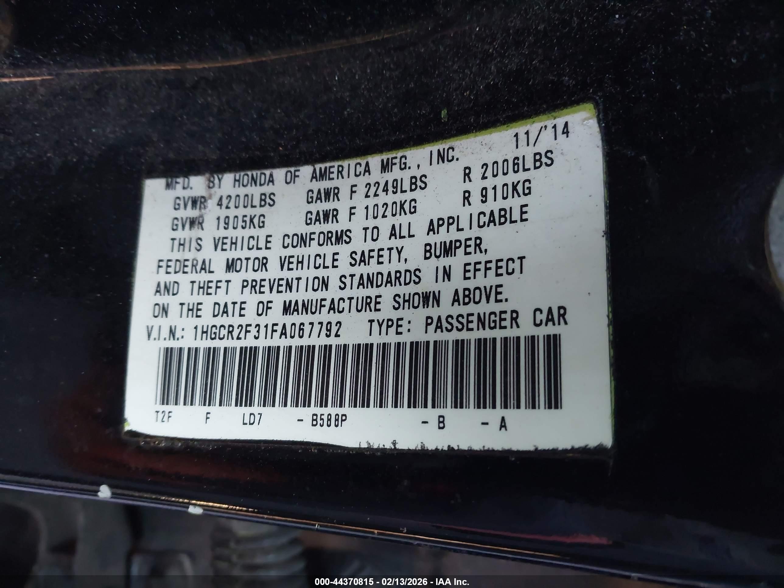 HONDA ACCORD image 9