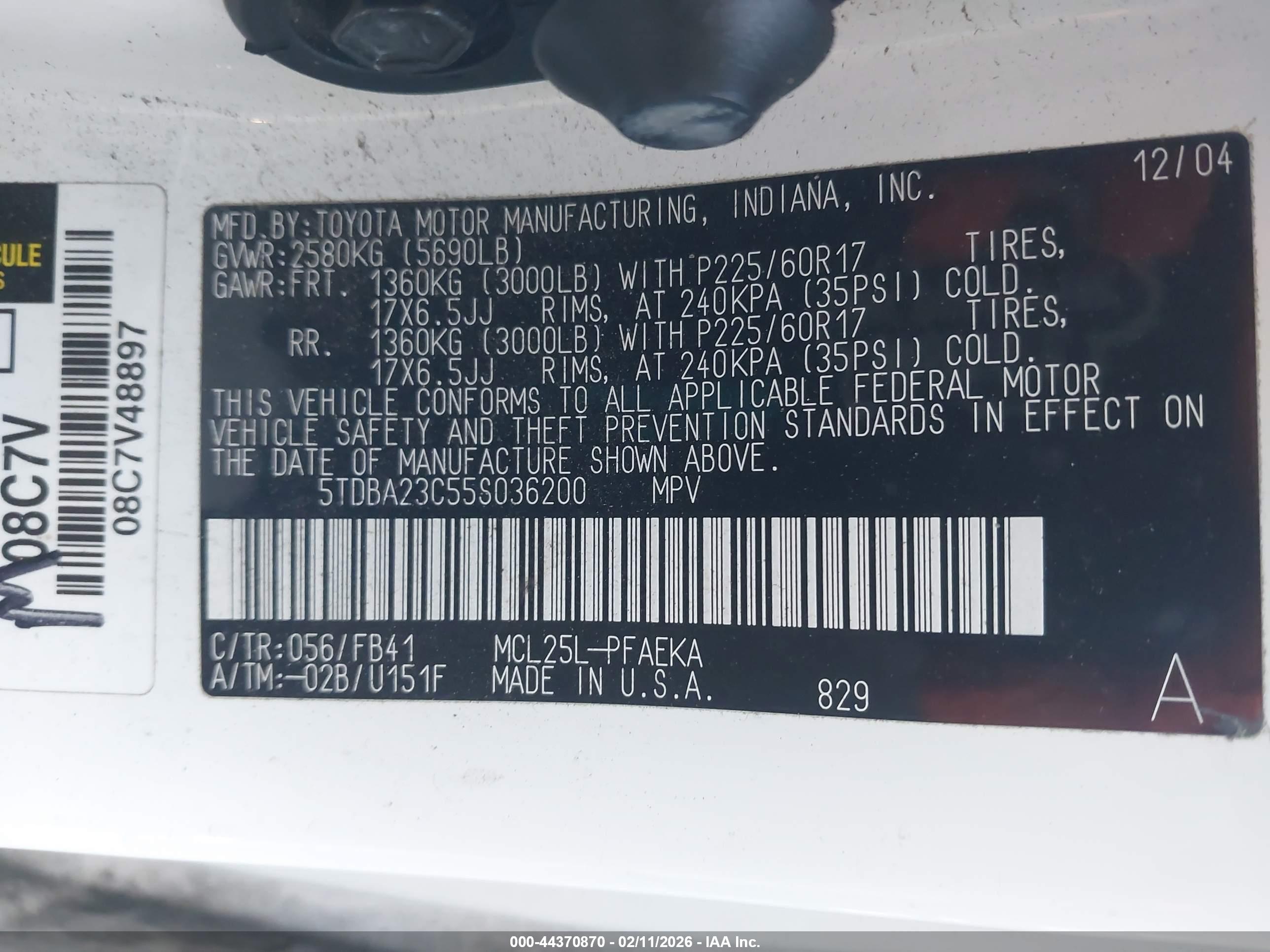 TOYOTA SIENNA image 9
