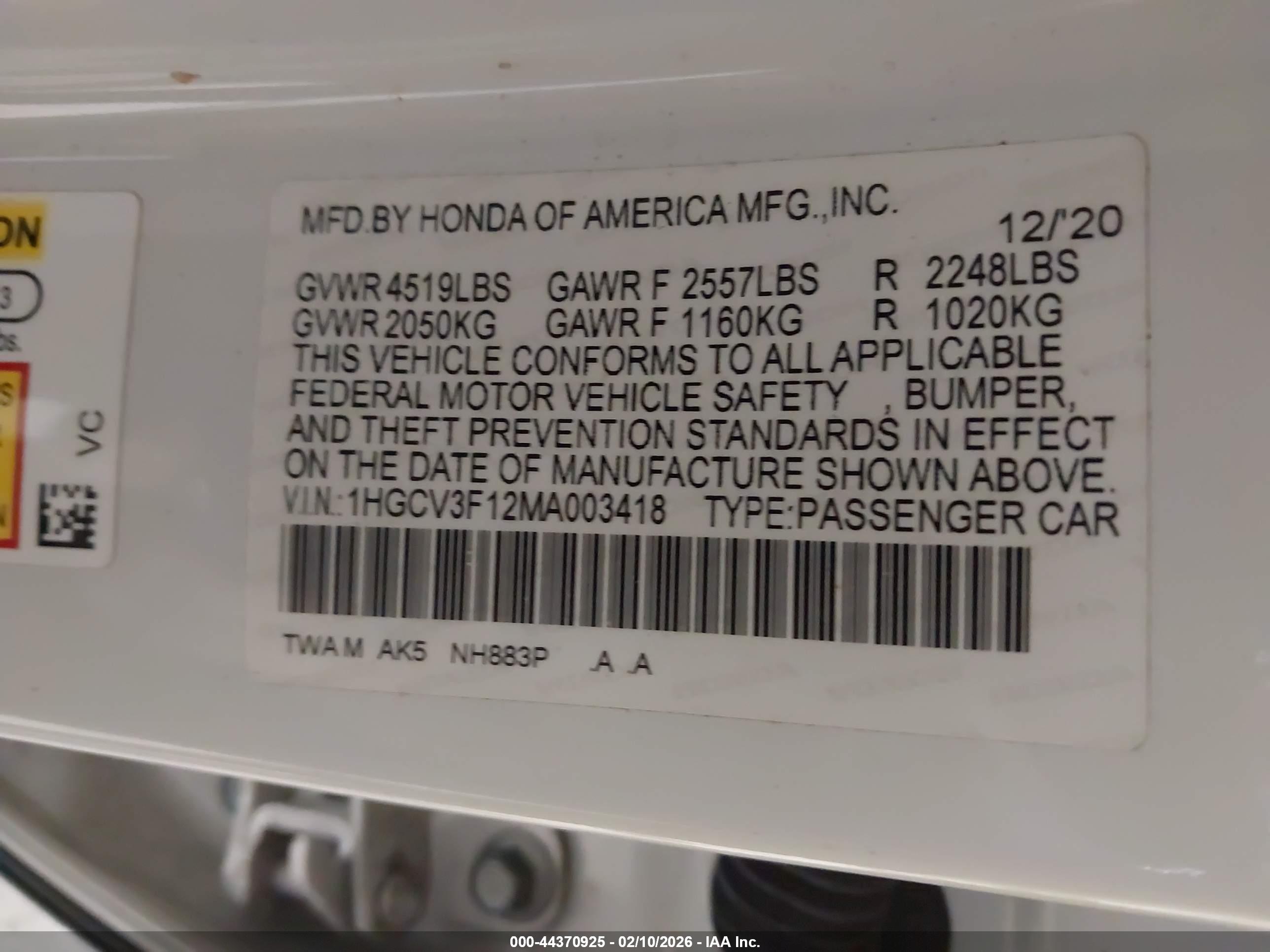 HONDA ACCORD image 9
